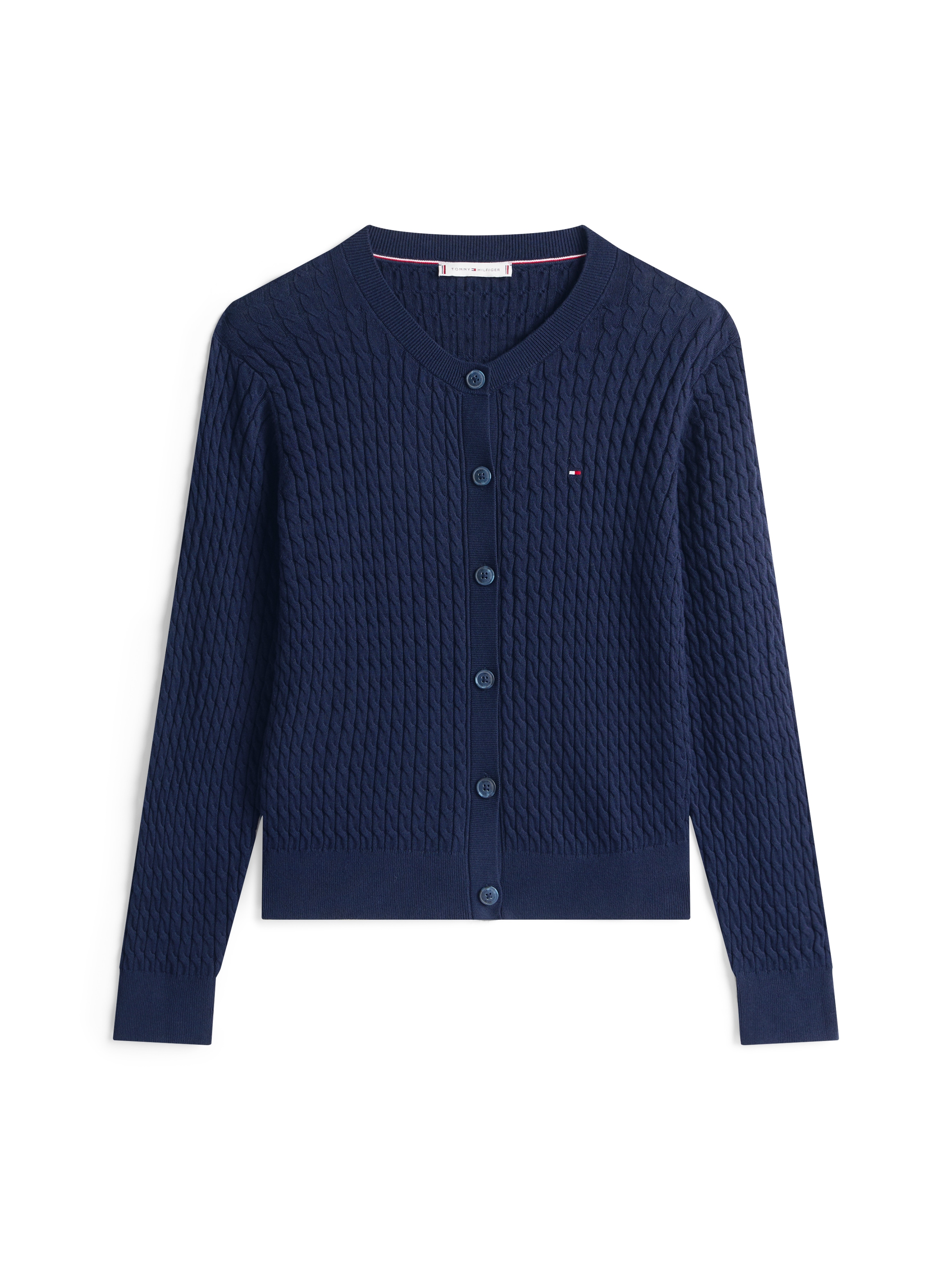 Tommy Hilfiger Veste en tricot mit Zopfstrickmuster