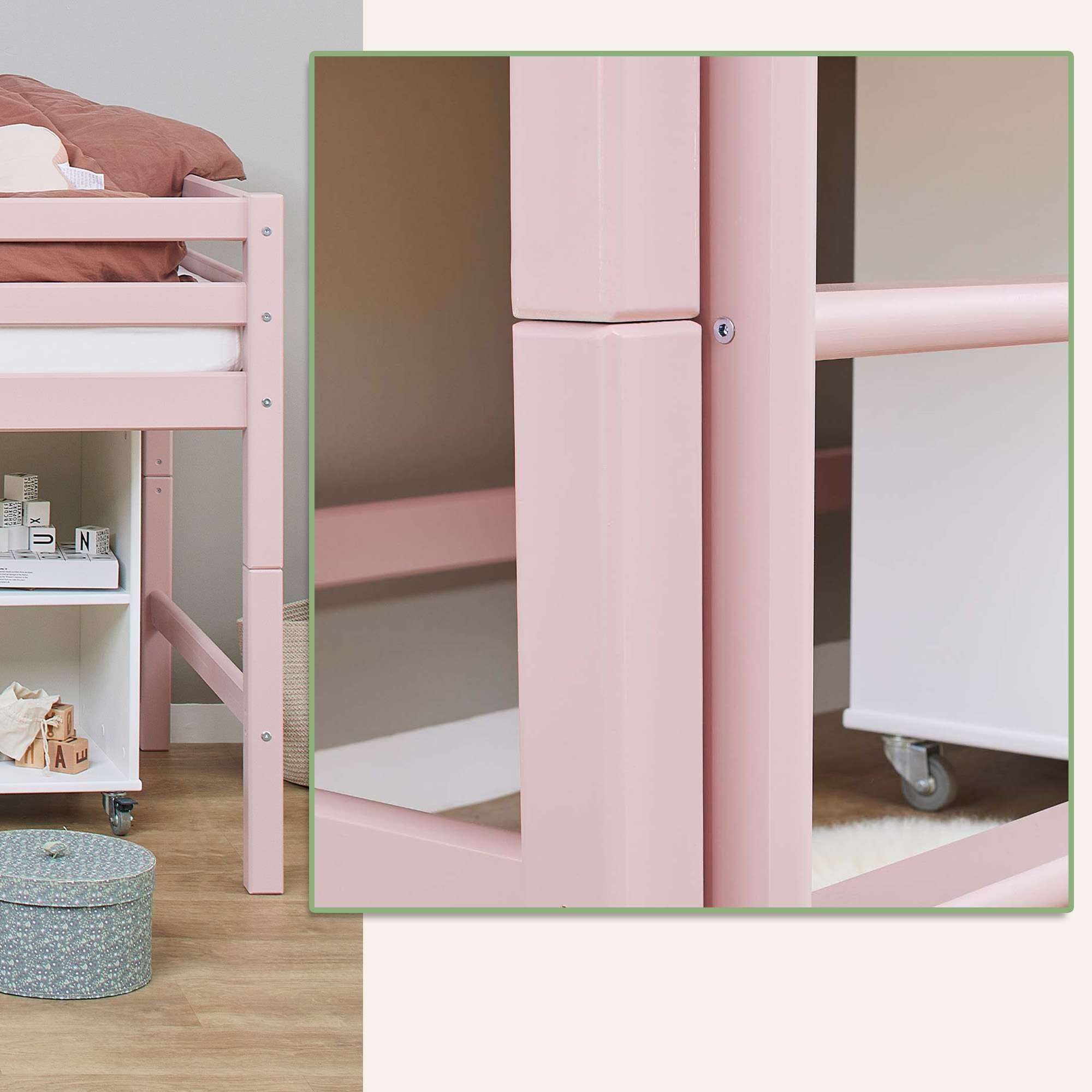 Hoppekids Hochbett »ECO Dream MY COLOR« Set, Bett,  90x200, umbaubar in Einzelbett, 4 Farben
