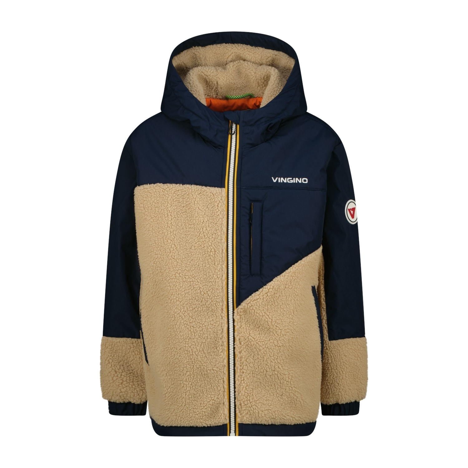 Vingino Kapuzenfleecejacke mit Kapuze Reissverschlusstasche, mit Kapuze