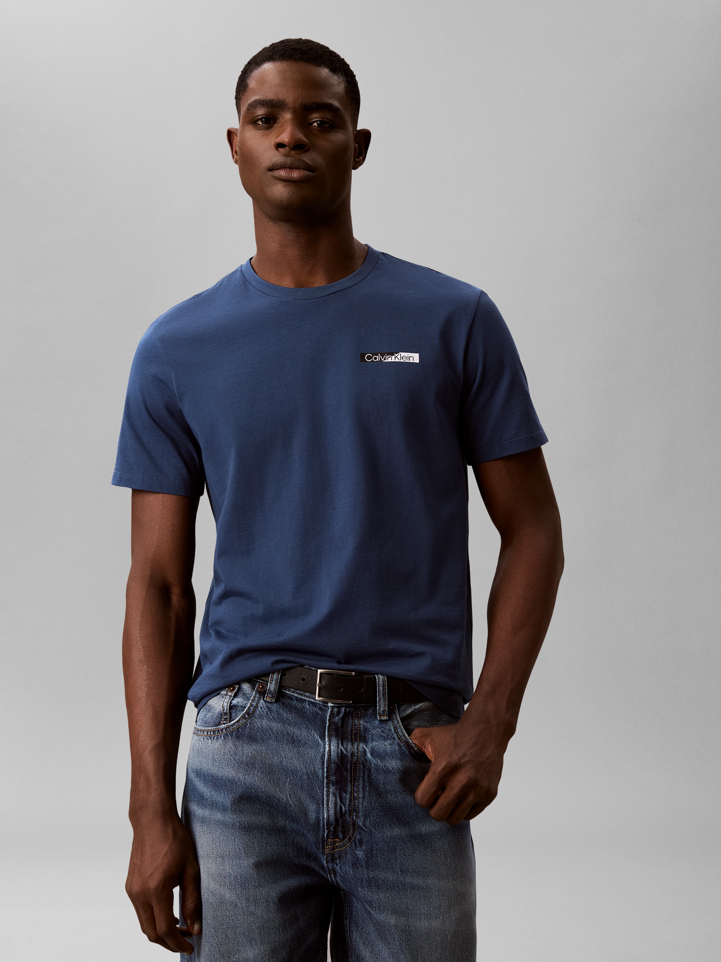 Calvin Klein T-shirt reine Baumwolle, Regular Fit, Brust- und Rückendruck