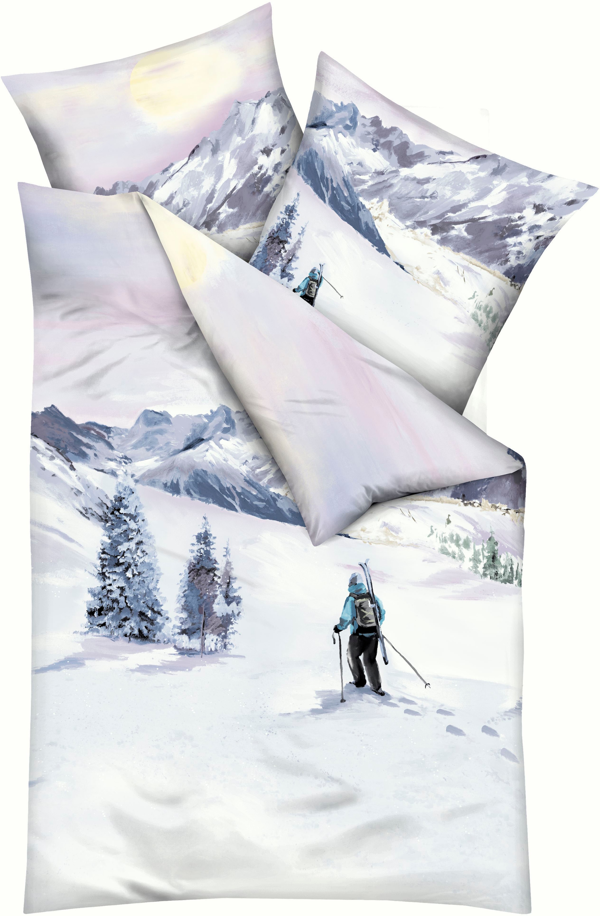 Image of Kaeppel Bettwäsche "Winter Wanderer" 2 Stk. Mit Skifahrer