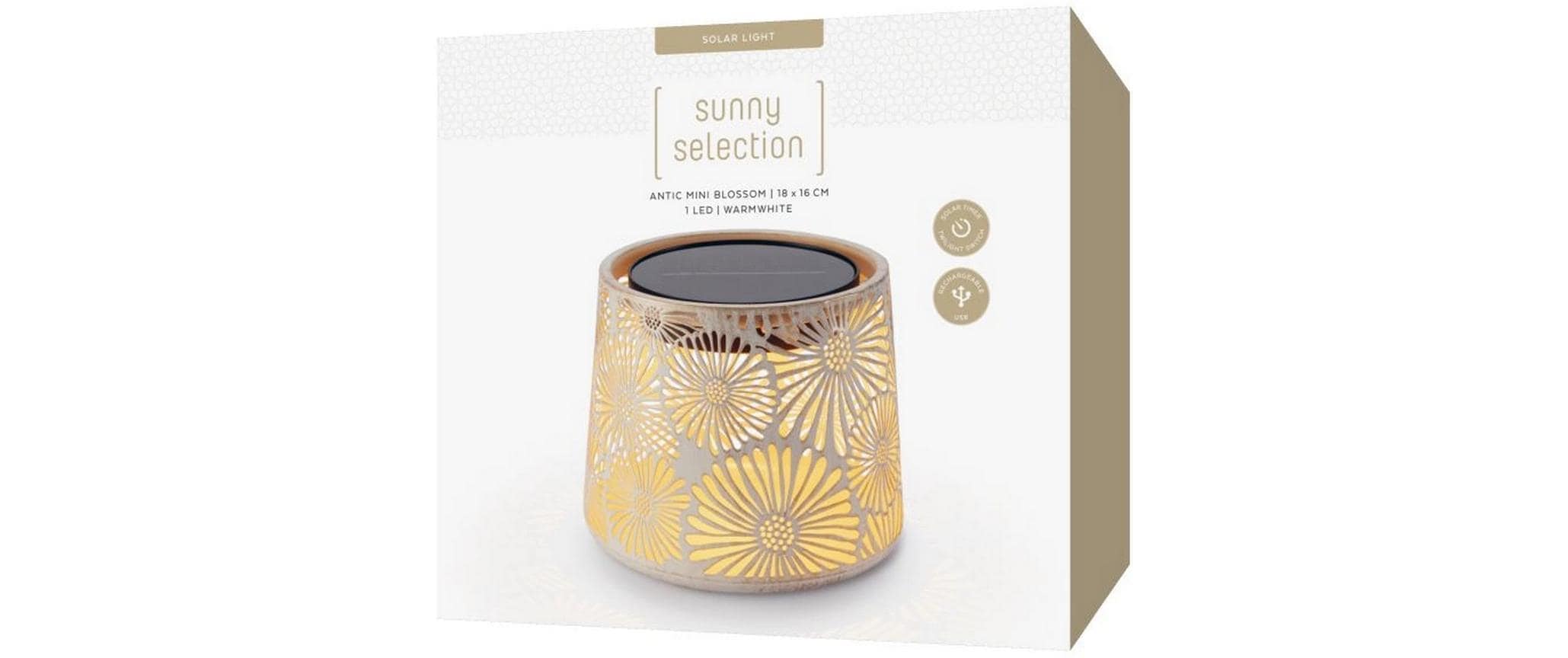 STT Laterne »Solar Antic Mini Blossom 18 cm« Antike Solar-Laterne für den Innen- und Aussenbereich