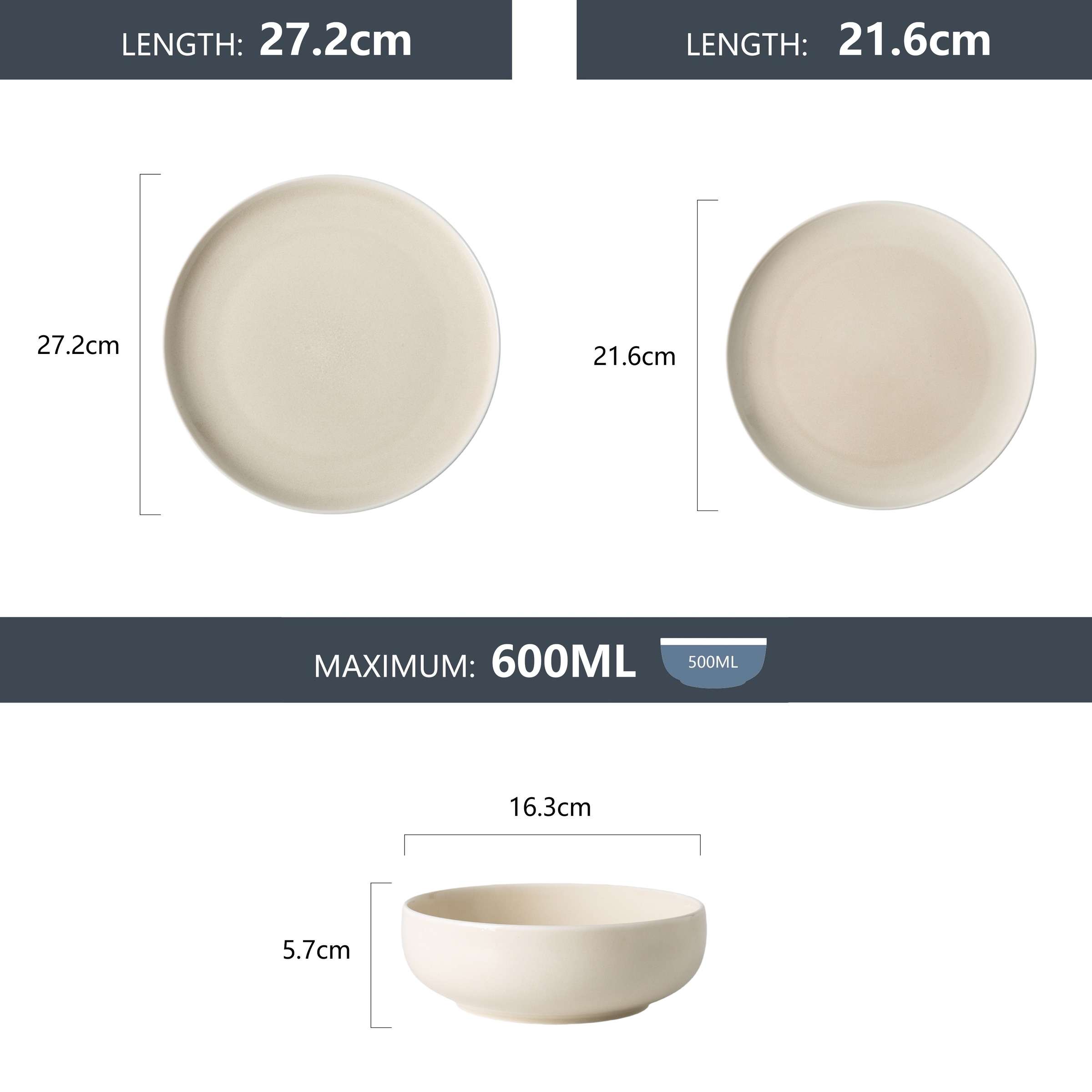 GOODproduct Geschirr-Set »Flett, mit Reaktivglasur« spülmaschinenfest und mikrowellengeeignet