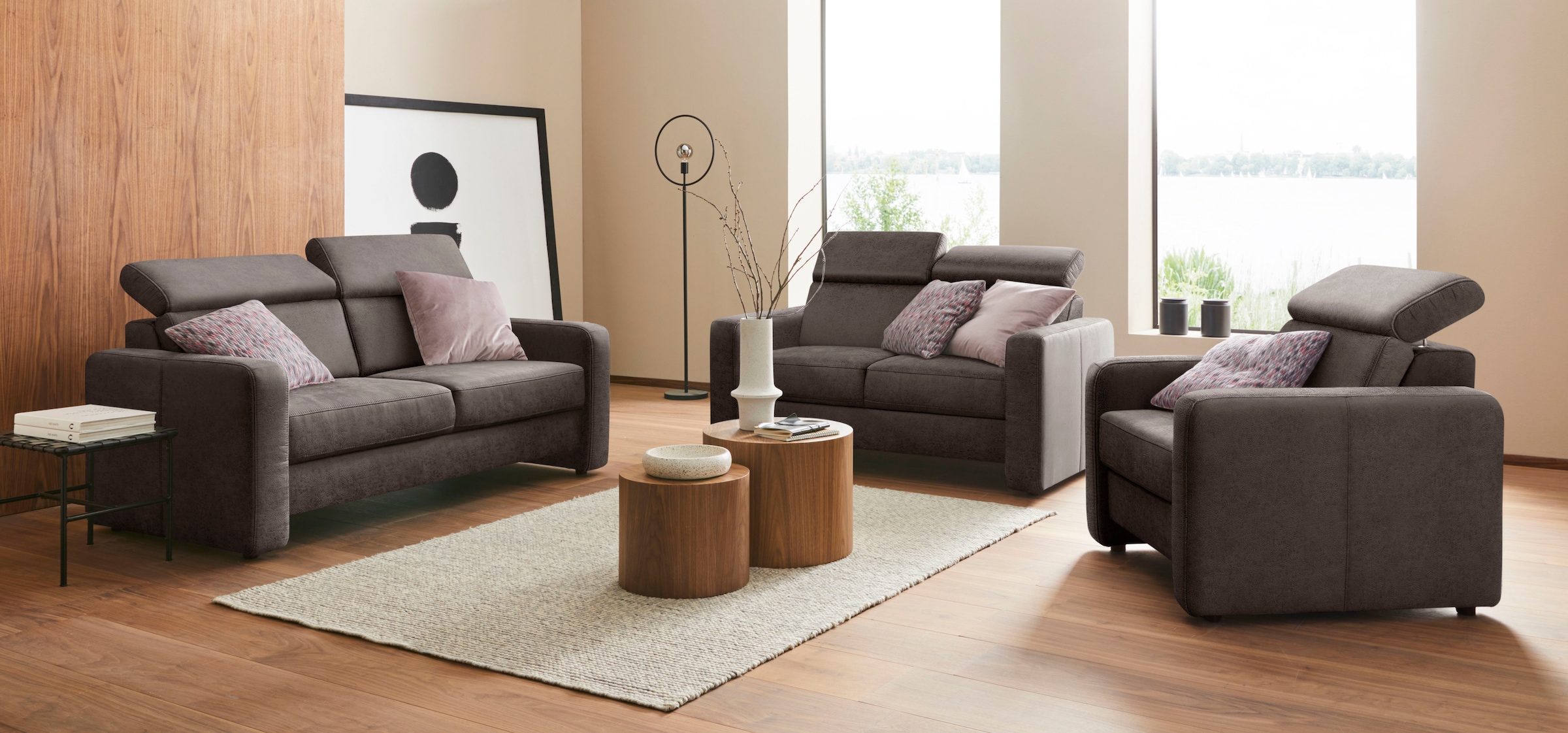 Image of sit&more 2,5-Sitzer "Bologna" inklusive Kopfteilverstellung und Federkern