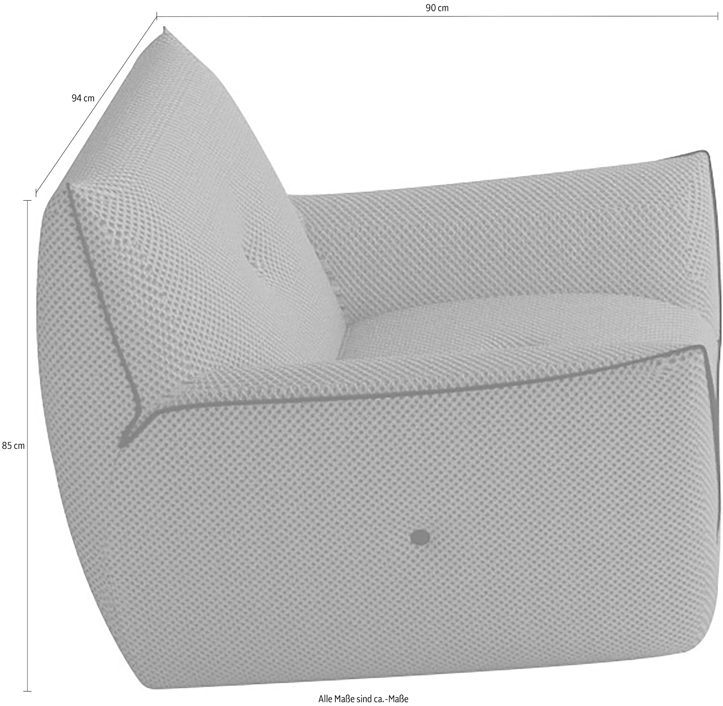 Egoitaliano Fauteuil »Yuki, extravagantes Design und höchster Sitzkomfort, tolle Details« mit bioelasatische MIcrofaser BOUNCE bezogen