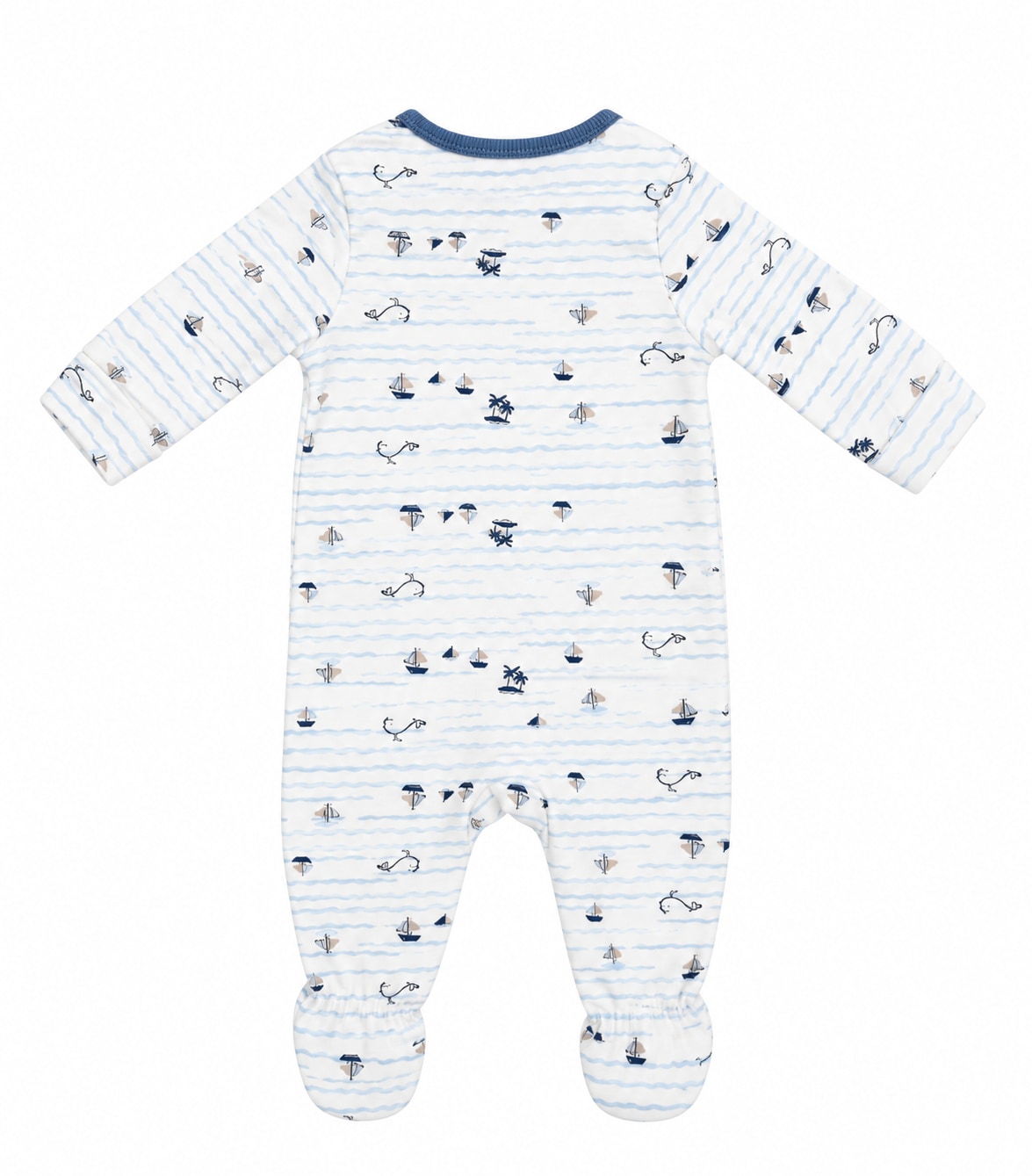 HUGGIES babywear Combinaison de sommeil »HUGB FOOTED COVERALL« avec imprimé marin intégral, coton