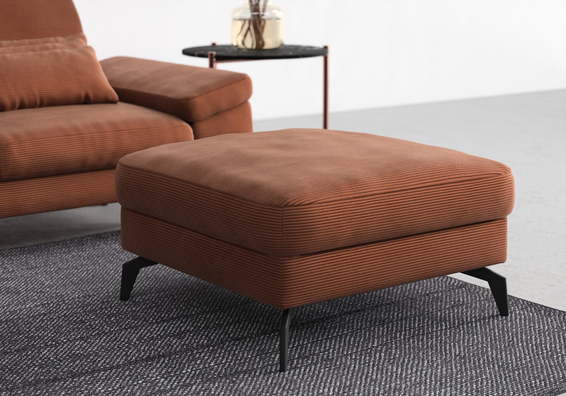 sit&more Polsterhocker »Cabana«, mit stylischen Metallfüssen
