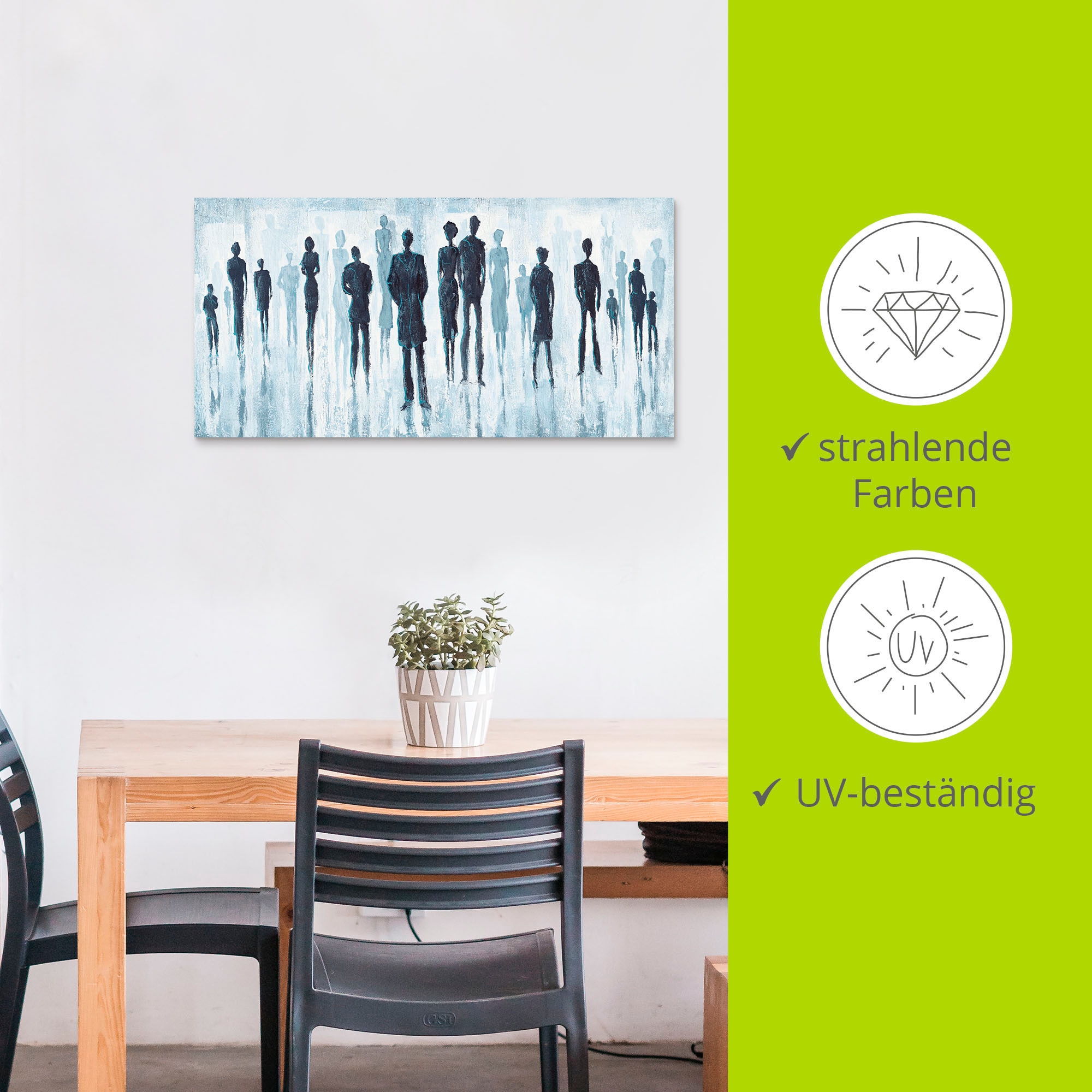 Artland Wandbild »Genau in der Mitte«, Gruppen & Familien, (1 St.), als Alubild, Outdoorbild, Leinwandbild in verschied. Grössen