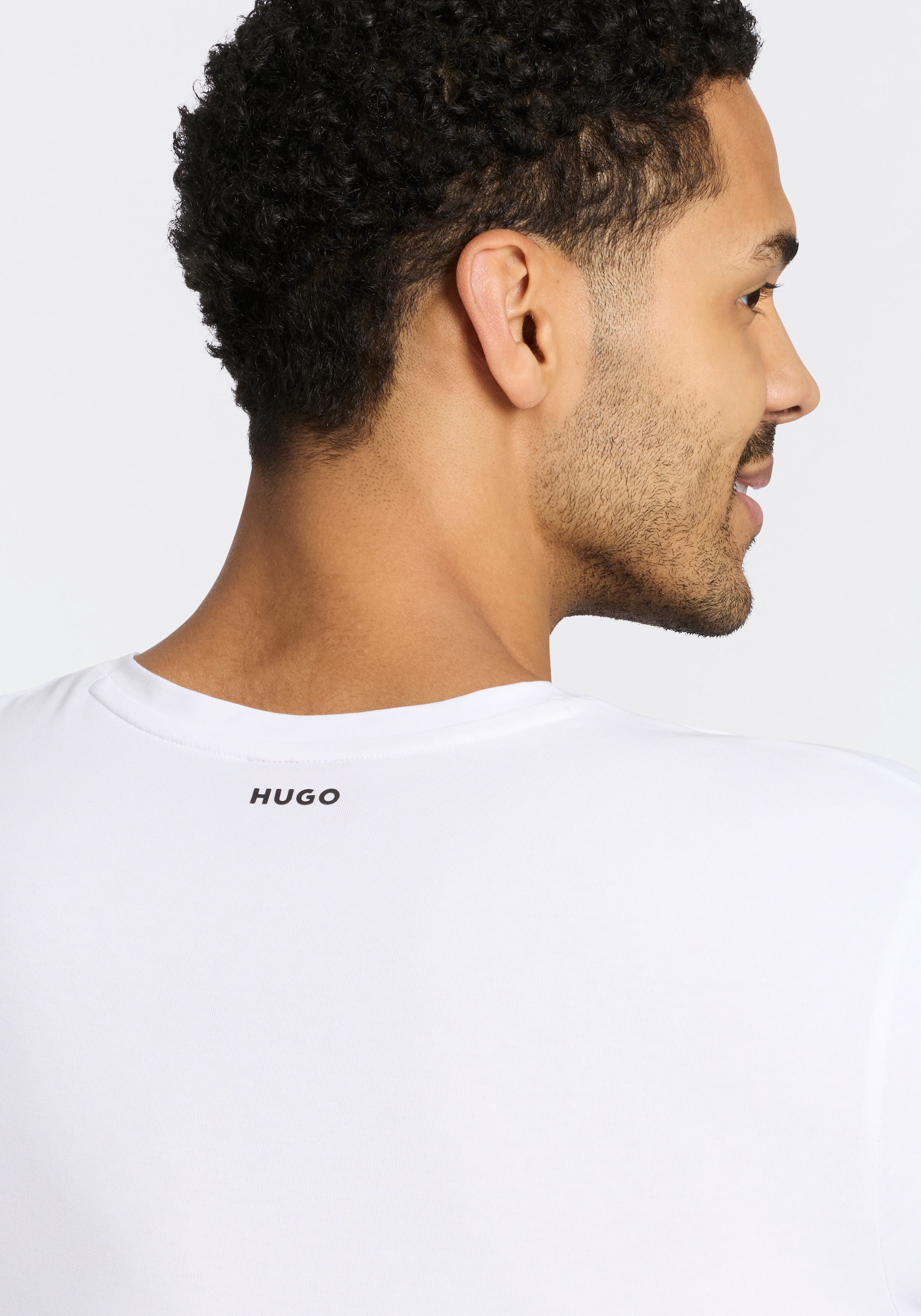 HUGO T-shirt »HUGO-V« Paquet, 2er,  V-Ausschnitt, Slim-Fit, HUGO Logo-Print