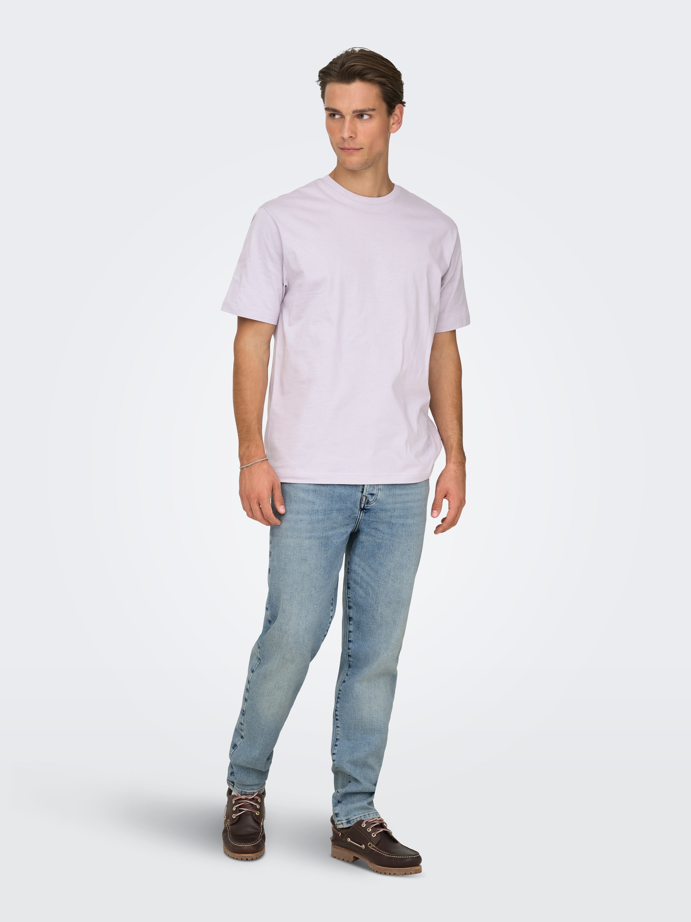 ONLY & SONS Shirt à col rond »ONSFRED RLX SS TEE« Baumwolle, relaxed fit
