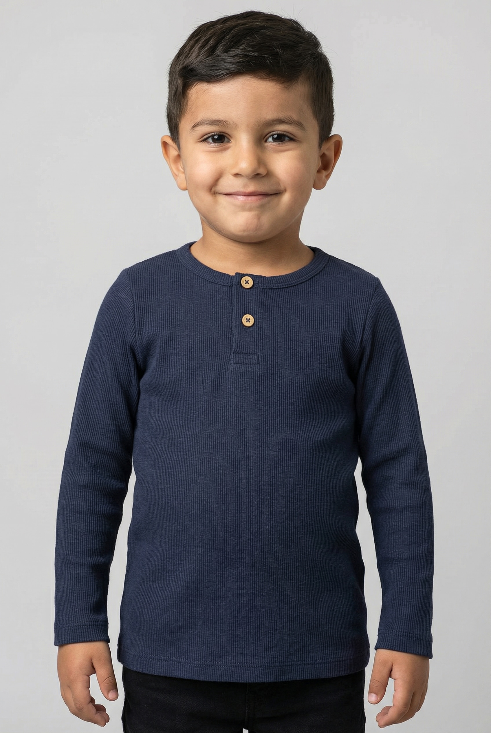 Name It T-shirt à manches longues »NMMKAB LS TOP NOOS« Im Henley-Stil - mit kurzer Knopfleise, normal geschnitten