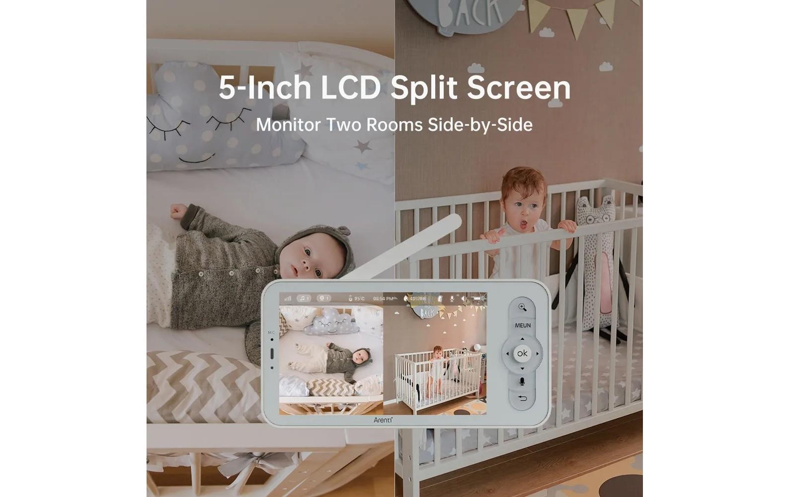   Babyphone »Arenti AInanny Kamera 2K/3MP« Nachtsichtfunktion und 14 beruhigende Schlaflieder