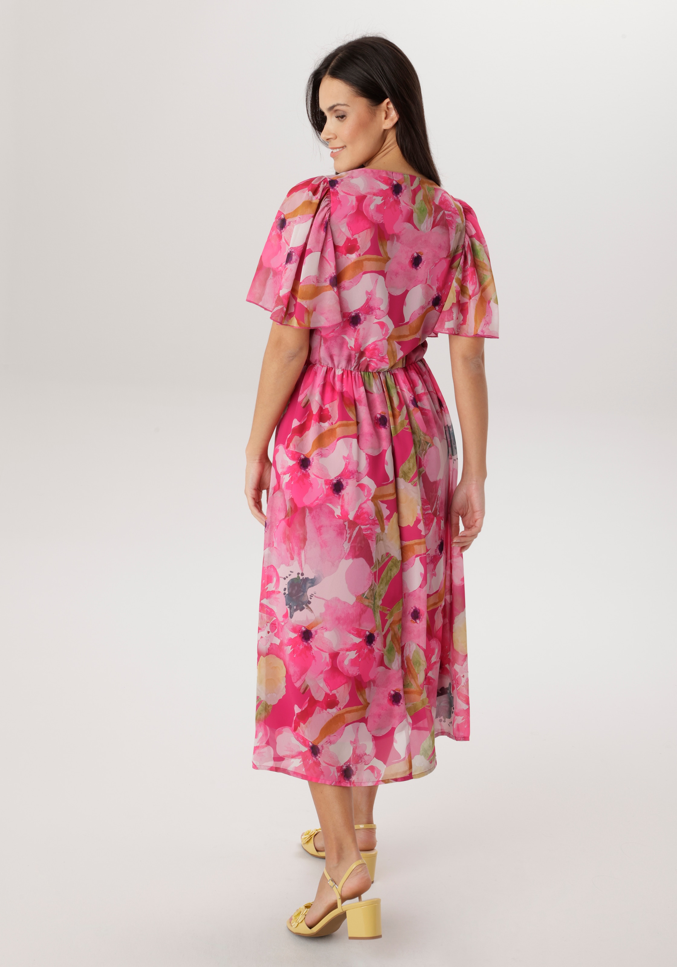 Aniston SELECTED Robe midi mit traumhafter, floraler Musterung - NEUE KOLLEKTION