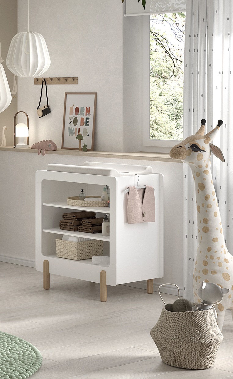 Vipack Kommode »Smile, Wickelregal mit 3 Fächern, MDF weiss lackiert« B/H/T ca. 88x95,3x54,4cm, Fläche für Wickelauflage B: 77 x T: 51 cm,  ohne Wickelauflage, feste Böden, bietet viel Stauraum