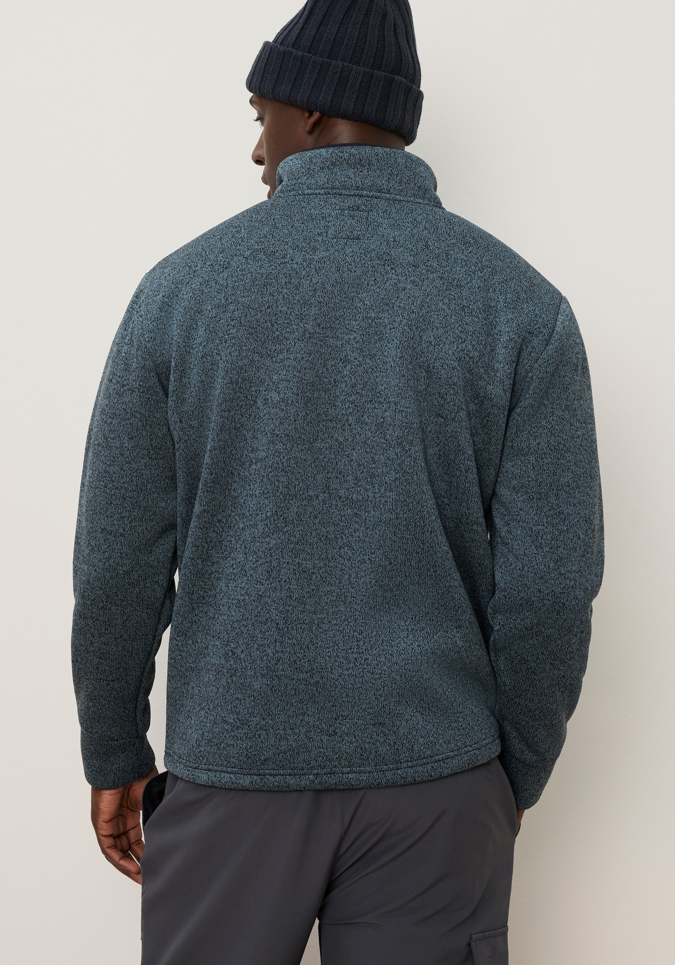 KangaROOS Strickfleecejacke Strick Fleece innen mit Teddy Fell für den Übergang