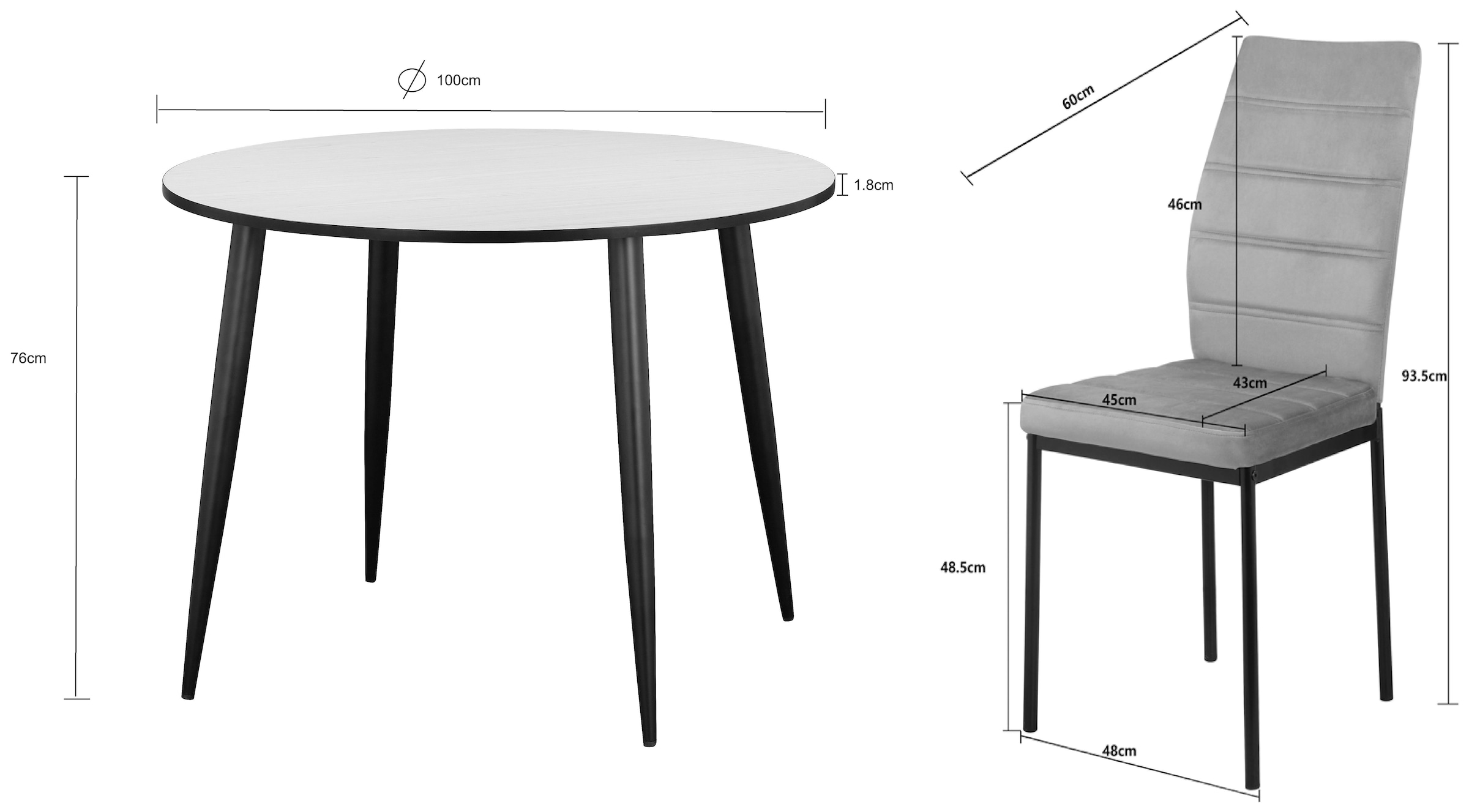 INOSIGN Essgruppe »Hilcresteg, TOPSELLER!«, (Esszimmer, Essgruppe, Sitzgruppe TOPSELLER!)