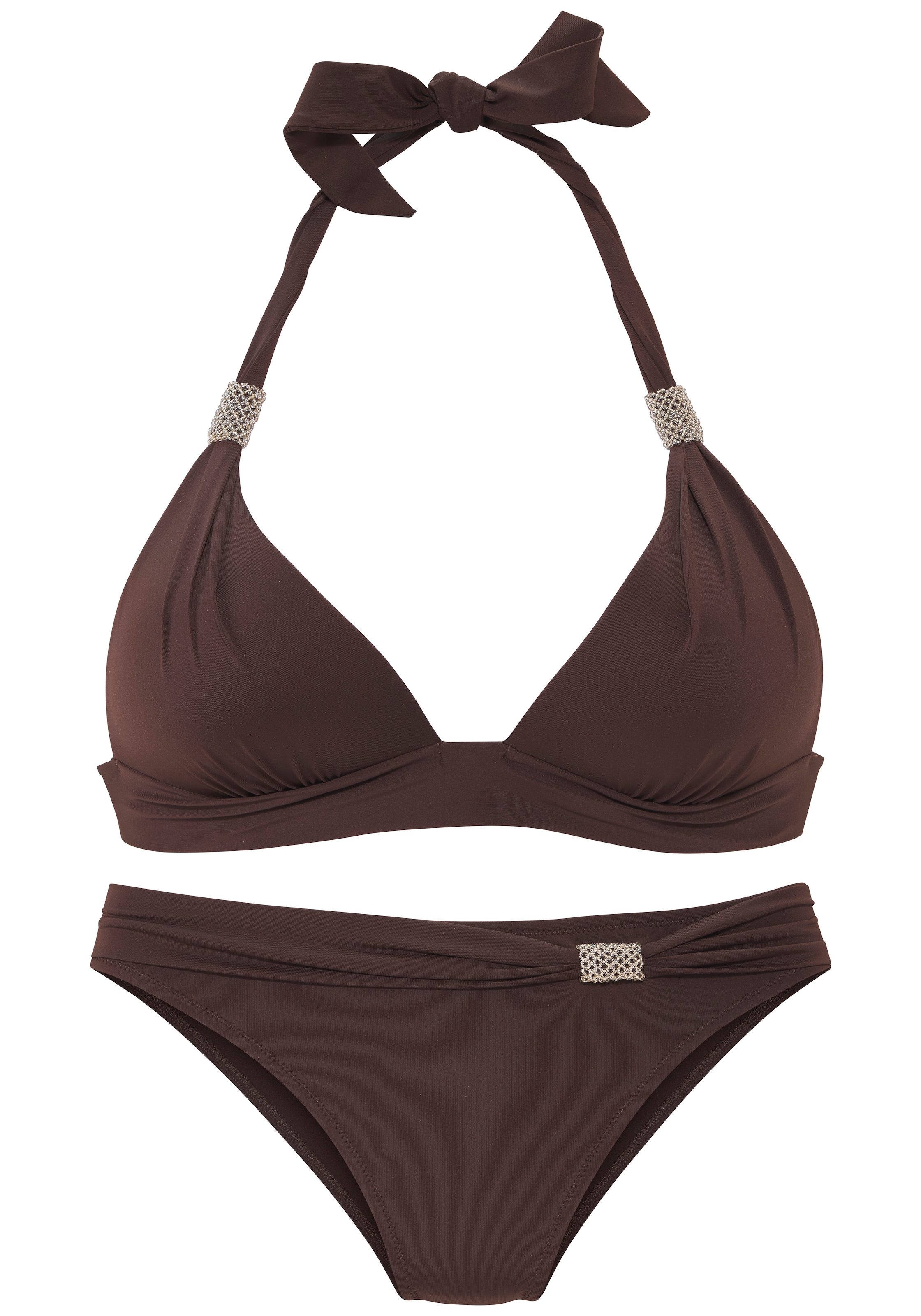 Image of LASCANA Triangel-Bikini mit Details aus Zierperlen