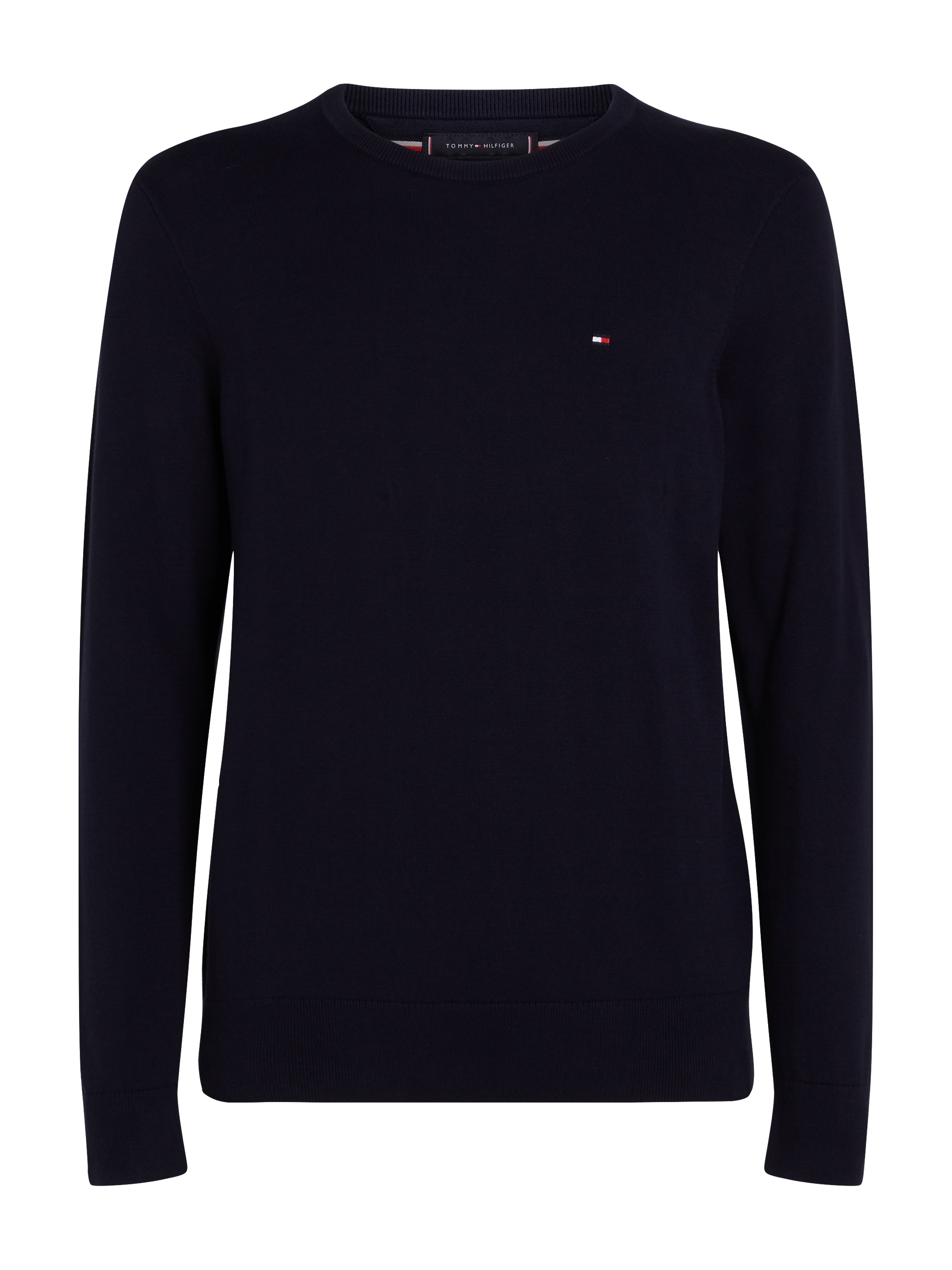 Tommy Hilfiger Rundhalspullover »ESSENTIAL COTTON CREW NECK«, 100% Baumwolle Crewneck Regular Fit Premium Mode