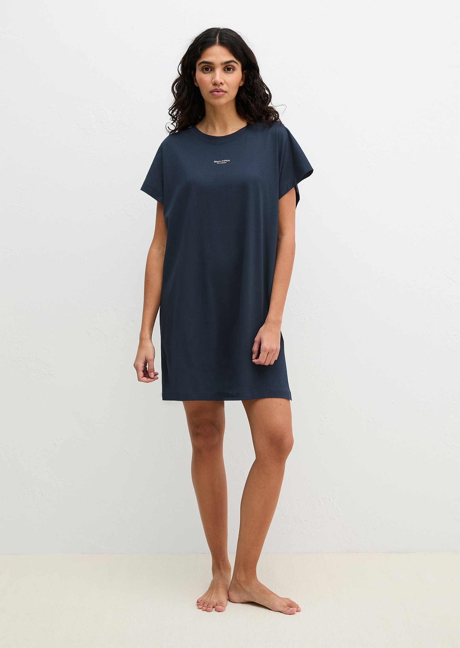 Image of Marc OPolo Nachthemd "Mix N Match Nightdress" Ohne Taschen mit kurzem Arm und Rundhalsausschnitt