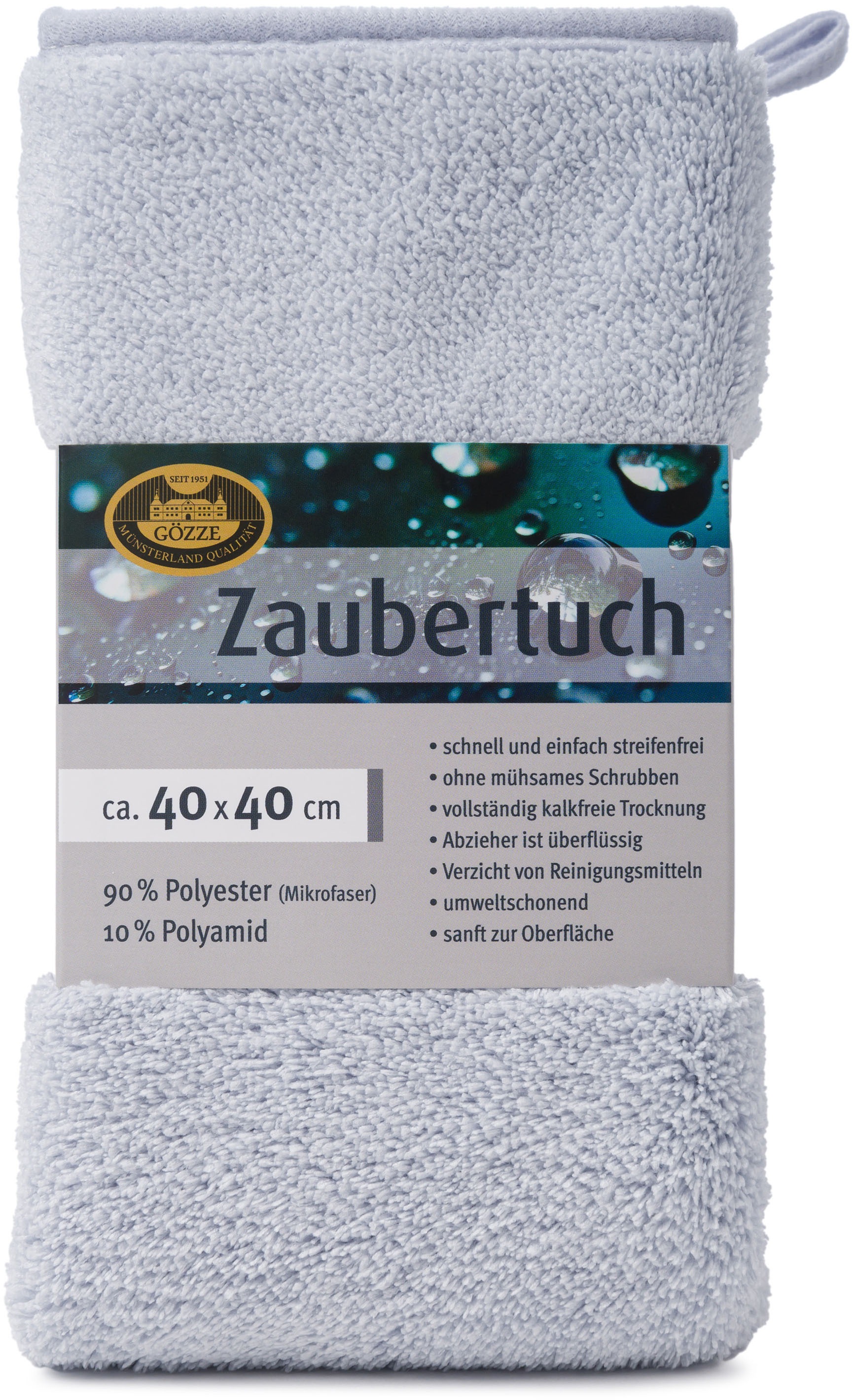 Gözze Mikrofasertuch »Zaubertuch« (Mikrofaser 40 cmx40 cm Set, 2 Stk. tlg. hohe Wasseraufnahme, extrem saugstark, zum reinigen und trocknen