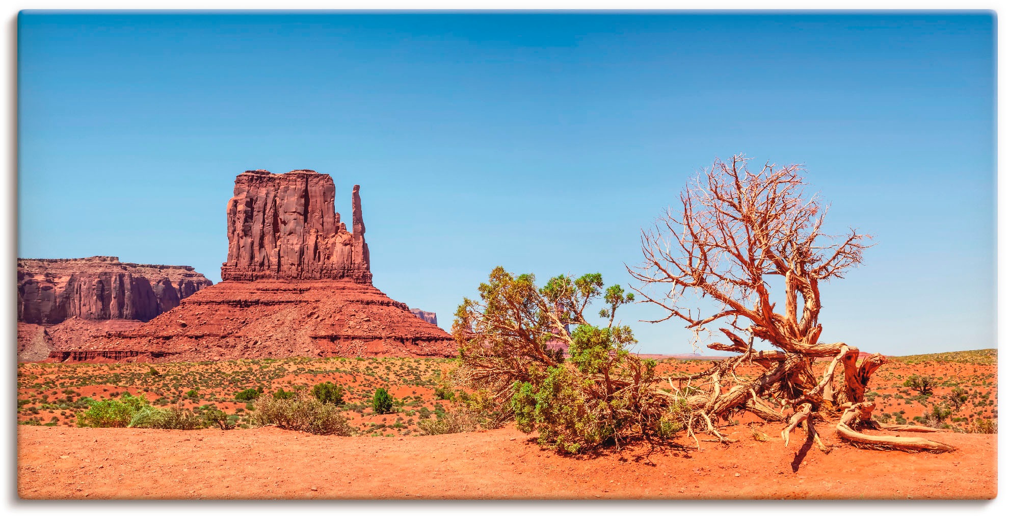 Image of Artland Wandbild »Monument Valley West Mitten Butte«, Amerika, (1 St.), in vielen Grössen & Produktarten - Alubild / Outdoorbild für den Aussenbereich, Leinwandbild, Poster, Wandaufkleber / Wandtattoo auch für Badezimmer geeignet bei Ackermann Versand Sch