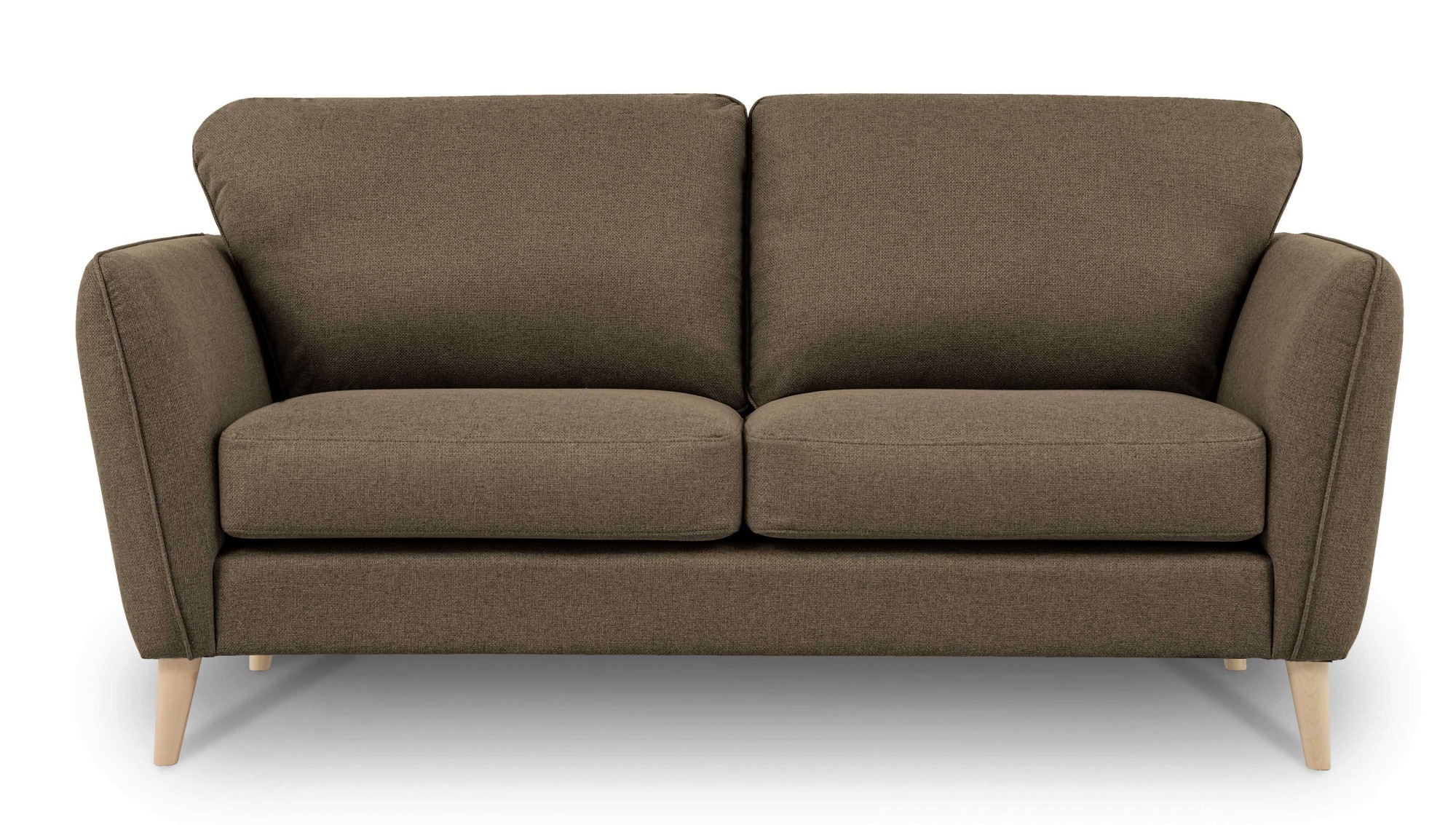Home affaire 2-Sitzer »MARSEILLE Kompaktsofa 170 cm, Cord, Flachgewebe, Struktur, Webstoff«, Massivholzbeine Eiche, Landhausstil, Wellenunterfederung