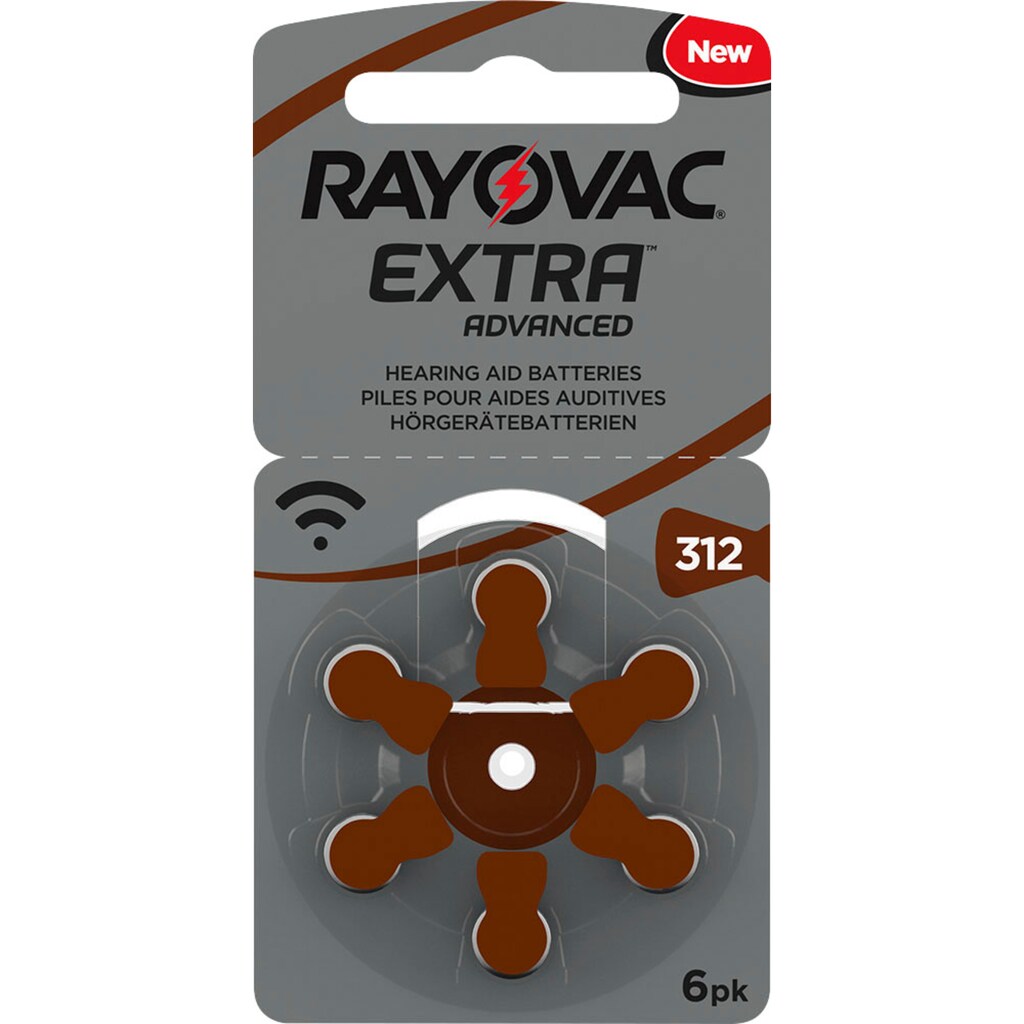 RAYOVAC Batterie »6er Pack Extra Advanced«, PR41, (Packung, 6 St.)
