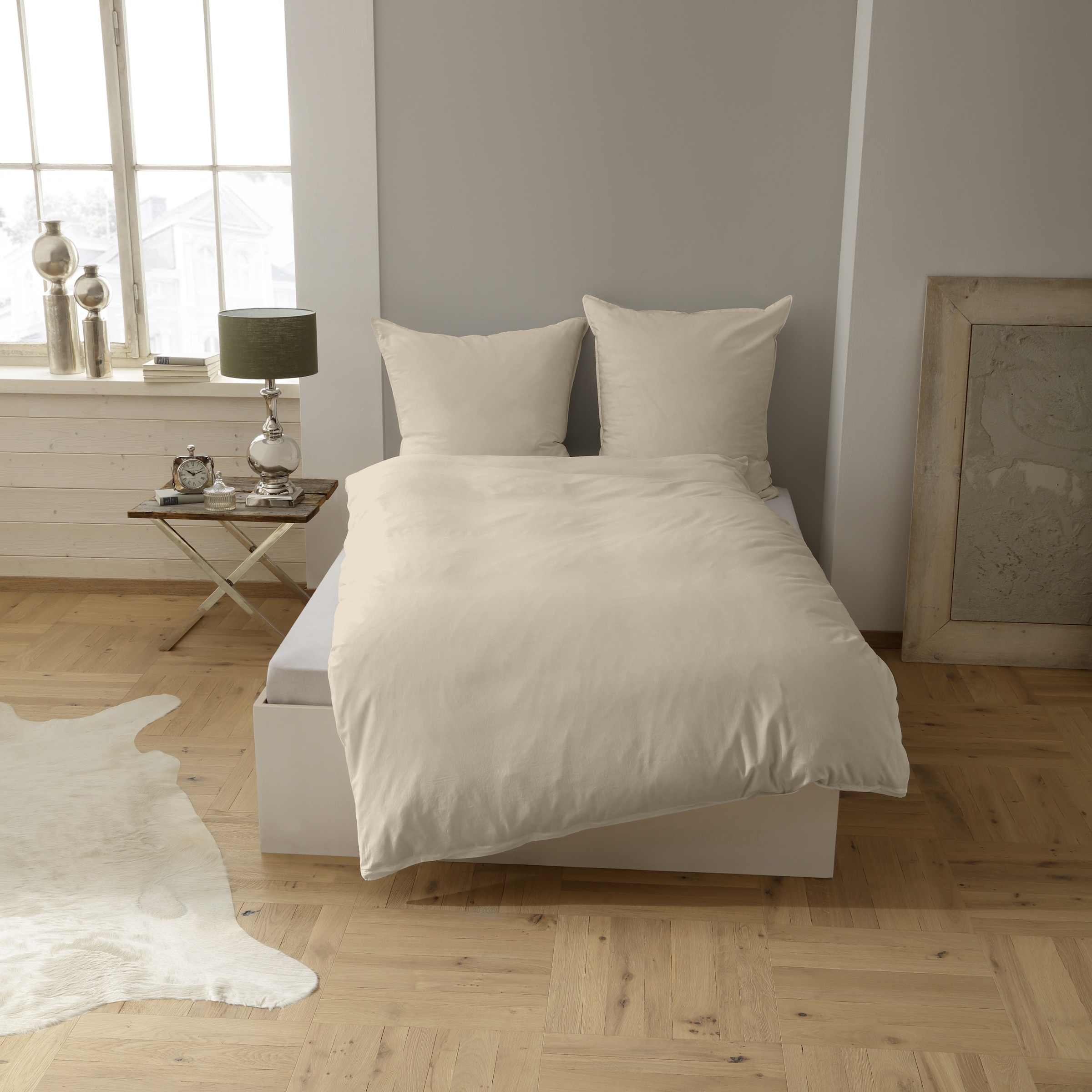 CASATEX Bettwäsche »Uni«, Uni Design, Reissverschluss, tolle Farben