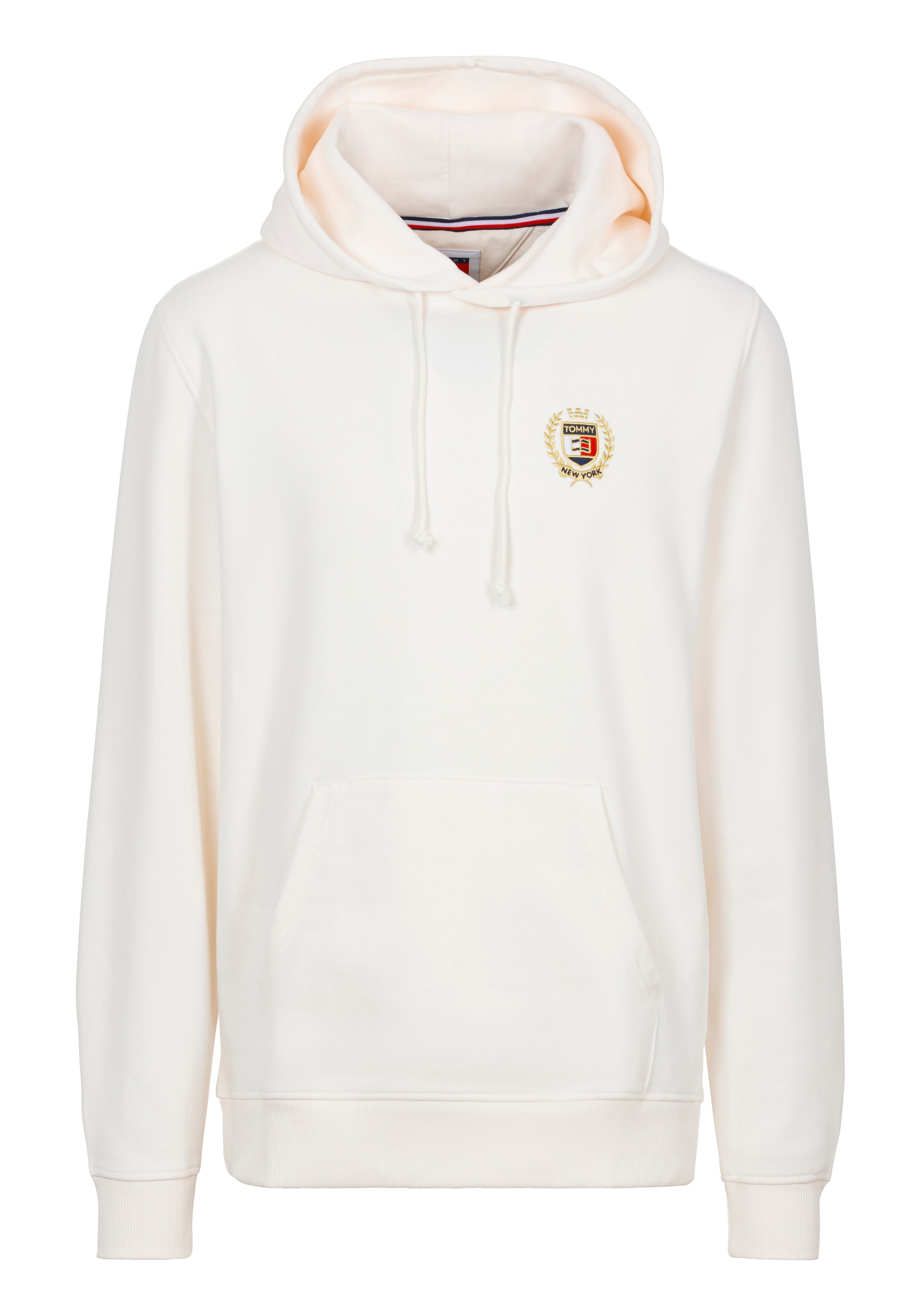 Tommy Jeans Sweatshirt »TJM REG TJ FLAG CREST HOOD EXT«, besticktes Markenlogo auf Brusthöhe