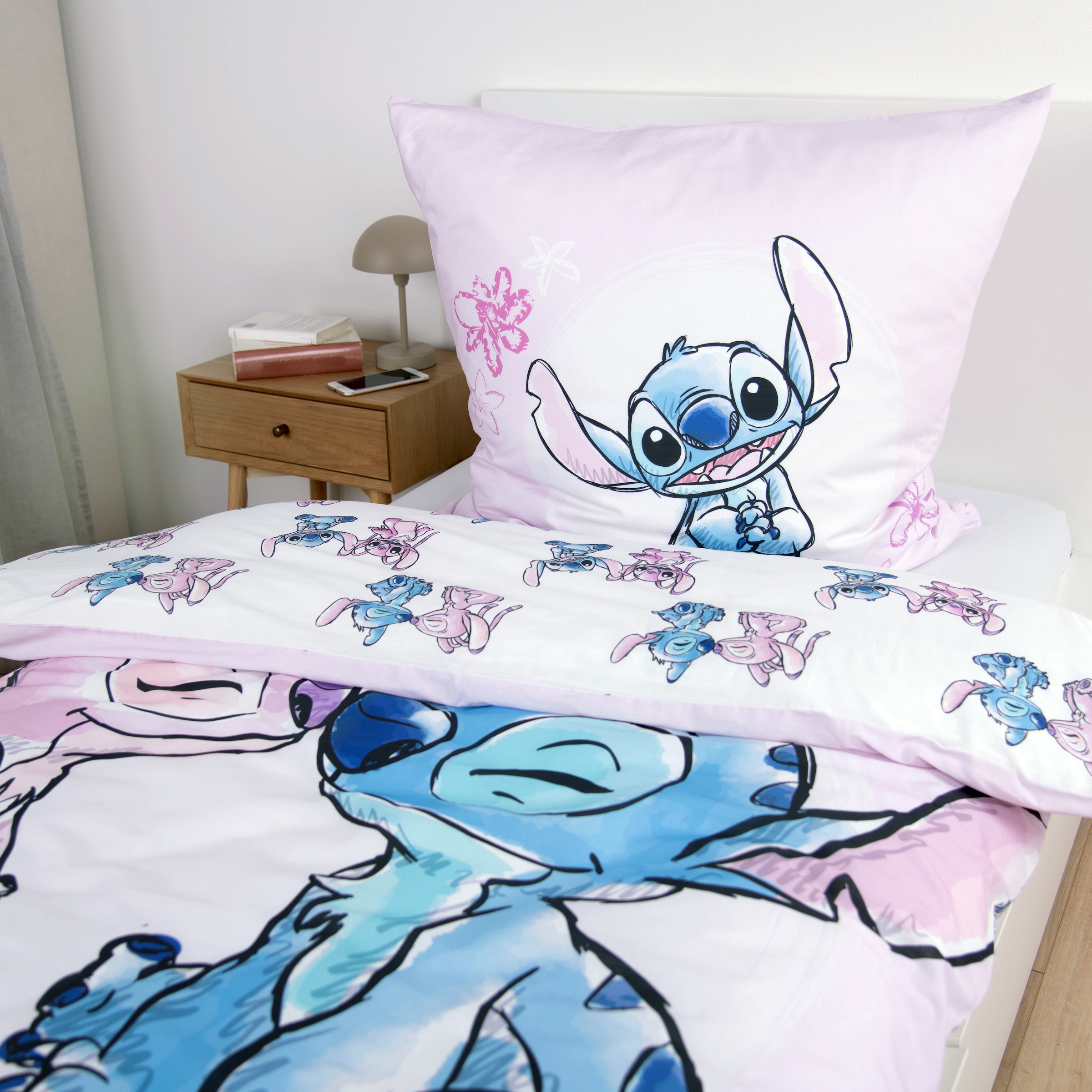 Disney Linge de lit »Disney Stitch« 2 cuis Parure de lit réversible