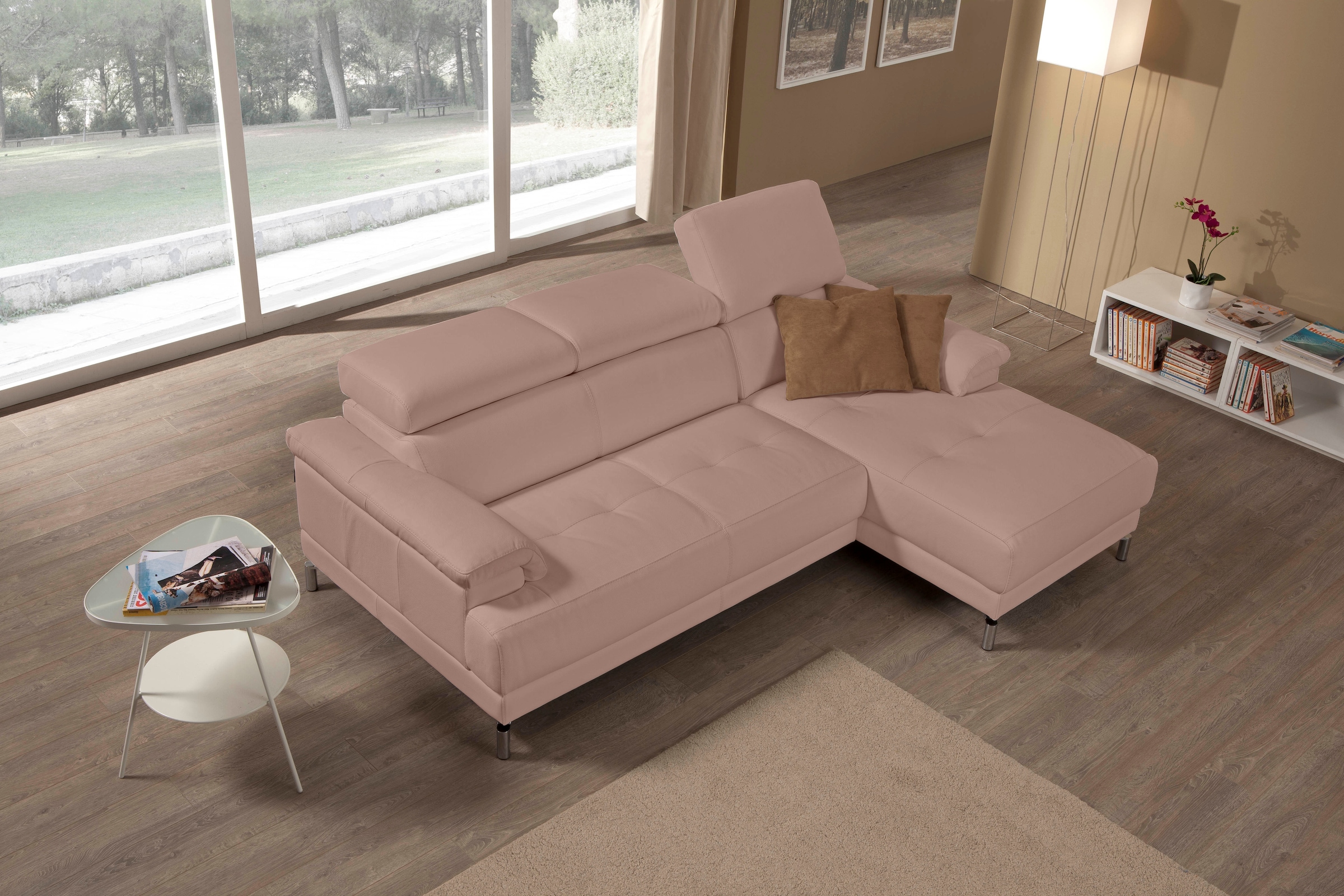 Image of Egoitaliano Ecksofa "Soul, Design und Sitzkomfort auf hohem Niveau, tolle Details, L-Form" mit Recamiere, inkl. Kopfteilverstellung