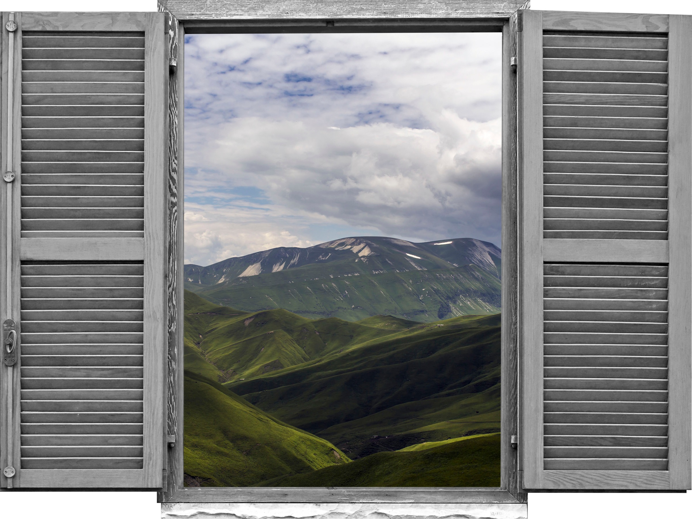 Image of queence Wandtattoo "Landschaft" Wandsticker, Wandbild, selbstklebend, 3D, Fenster