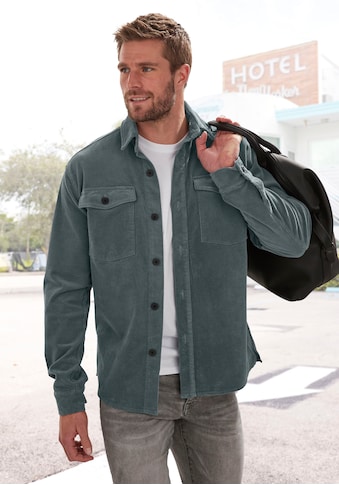 Hemdjacke, modernes Overshirt, Regularfit mit aufgesetzten Taschen