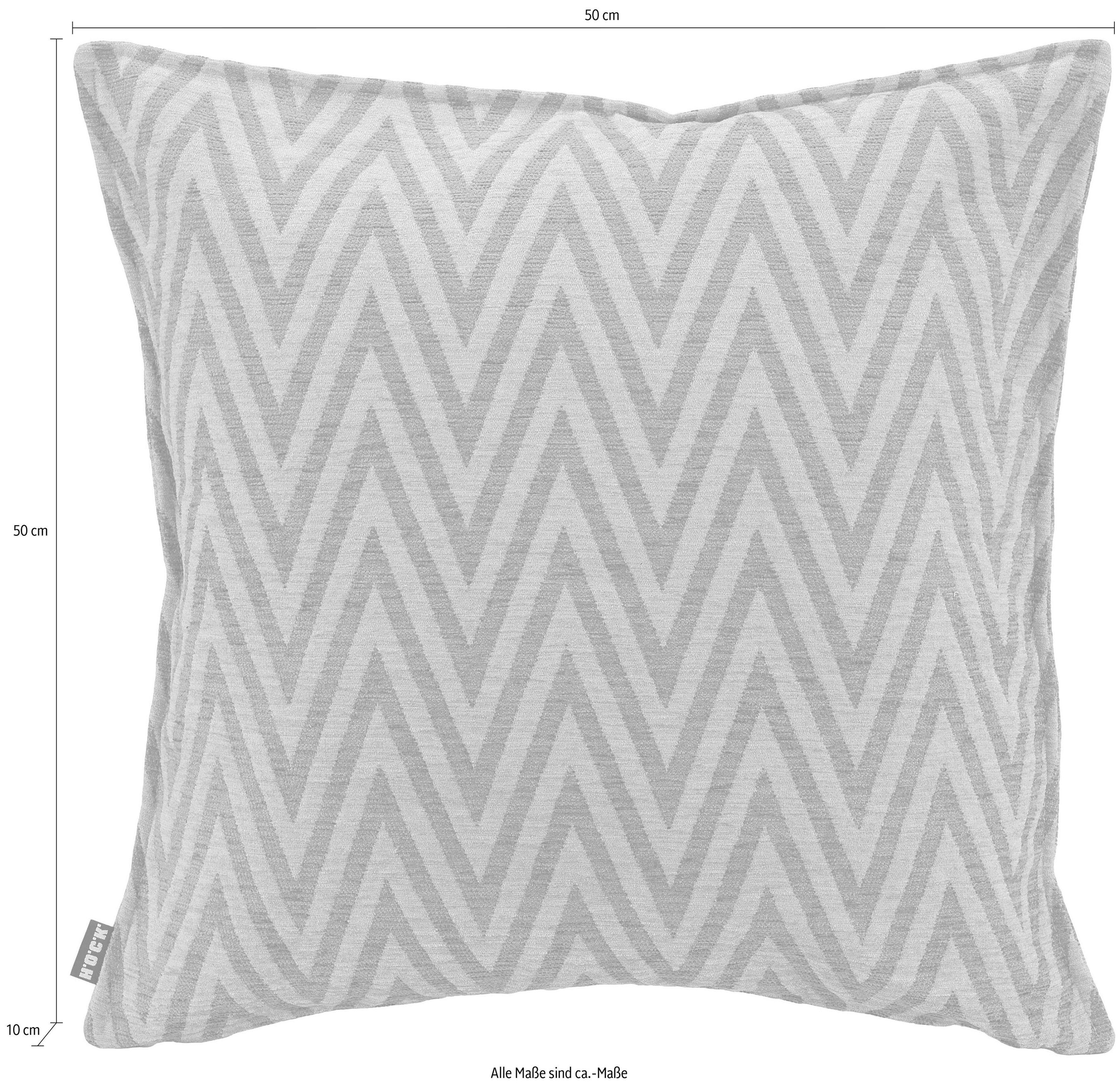 H.O.C.K. Dekokissen »Rigalon« im attraktiven Zickzackmuster, Kissenhülle mit Füllung, 1 Stück
