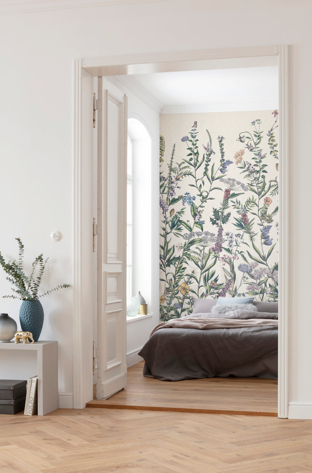 Komar Vliestapete »Digitaldruck Vlies - Flowering Herbs - Grösse 200 x 250 cm«, bedruckt, Wohnzimmer, Schlafzimmer