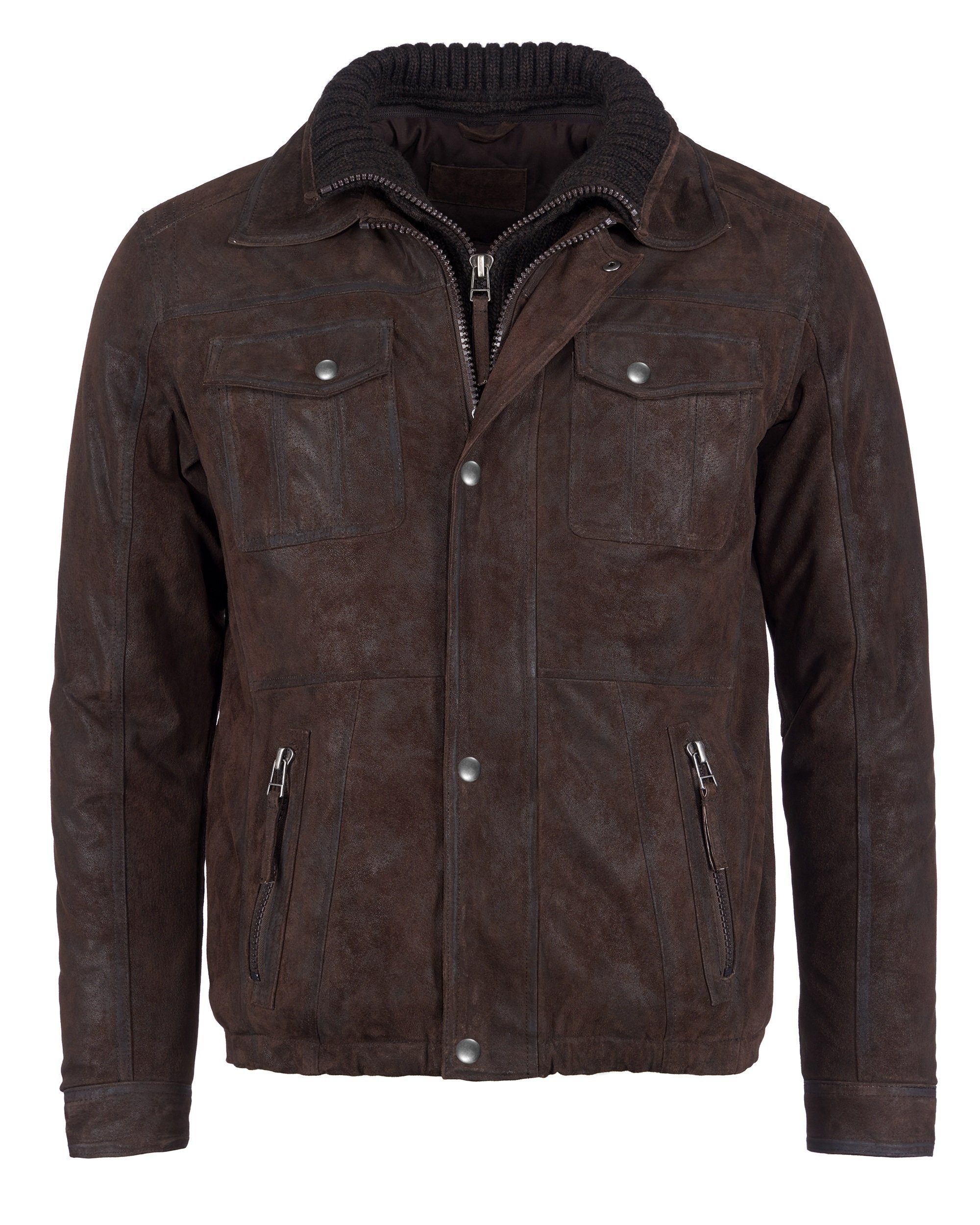 Lederjacke im sportlichen Design »16-20«