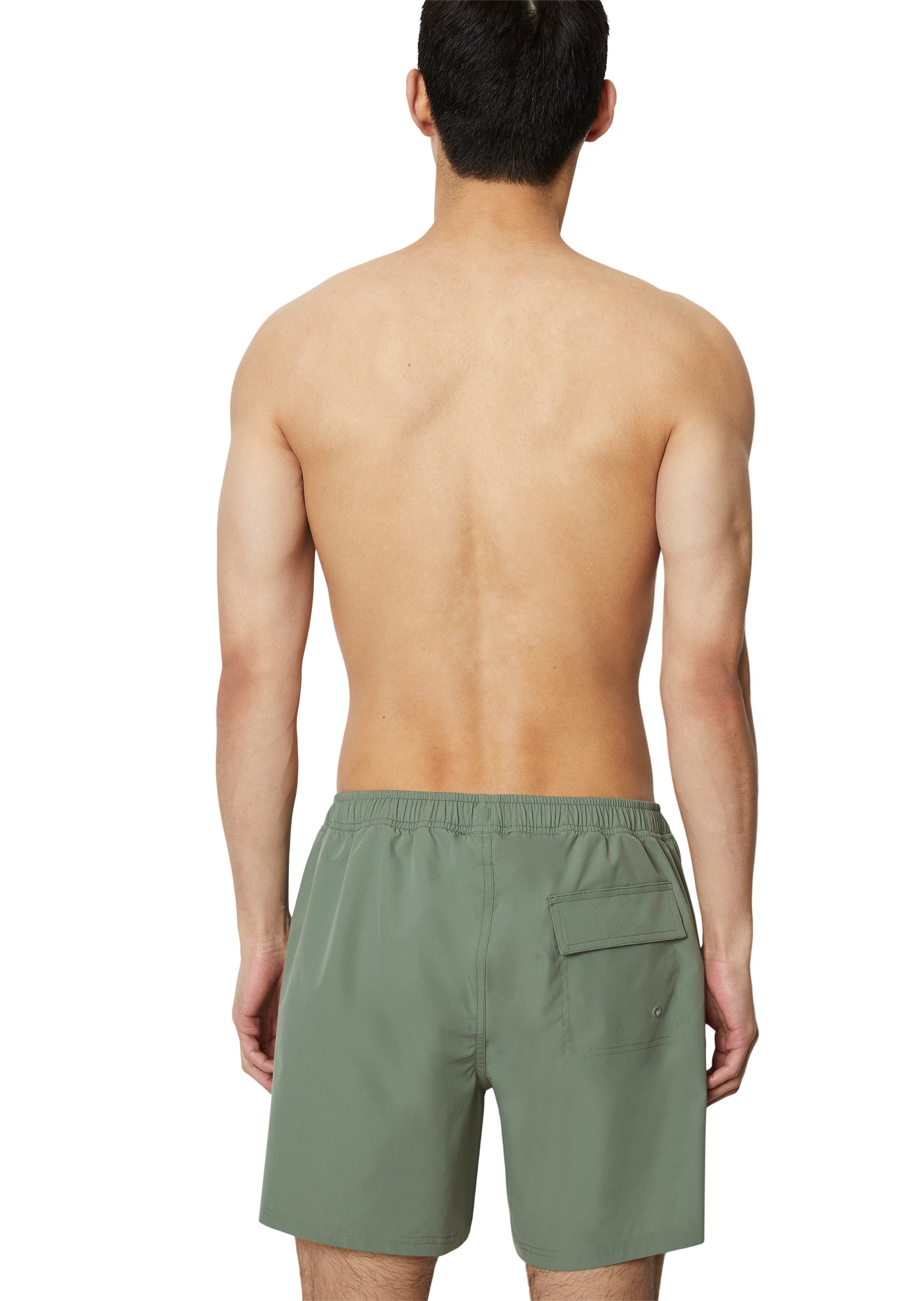 Marc O'Polo Badeshorts »Essentials«, mit seitlichen Taschen und Logoschriftzug