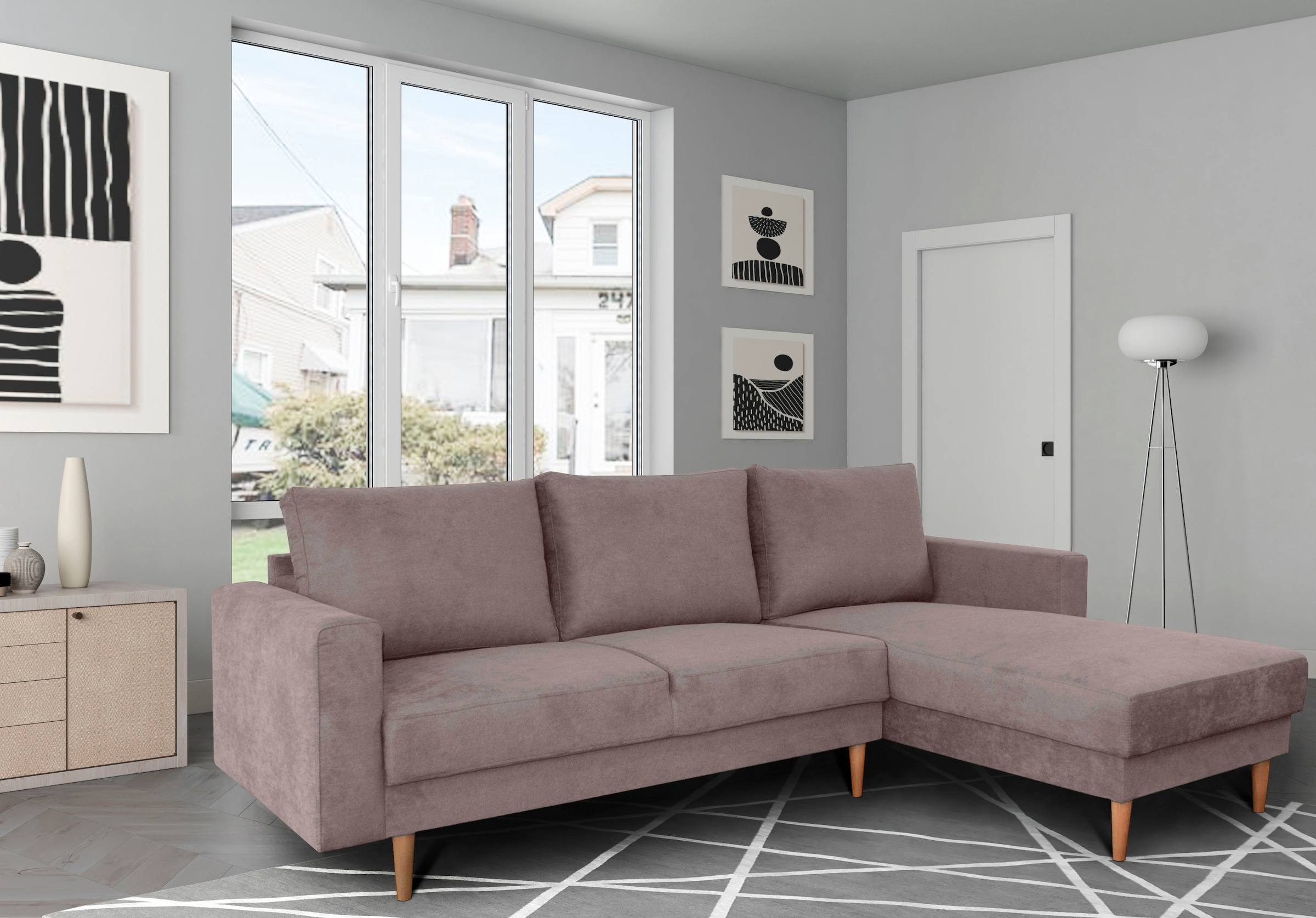 GEPADE Ecksofa »Fabio, L-Form«, beidseitig montierbar