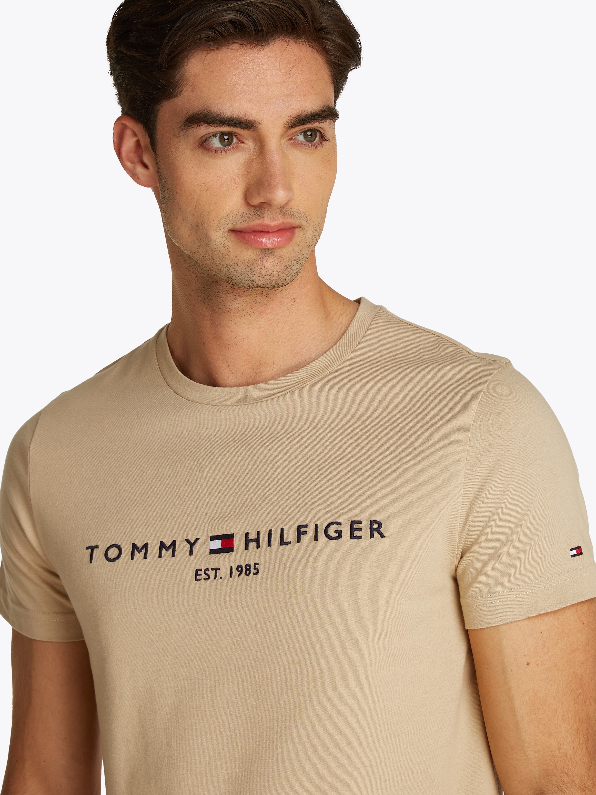 Tommy Hilfiger T-Shirt »TOMMY LOGO TEE«, aus reiner Baumwolle