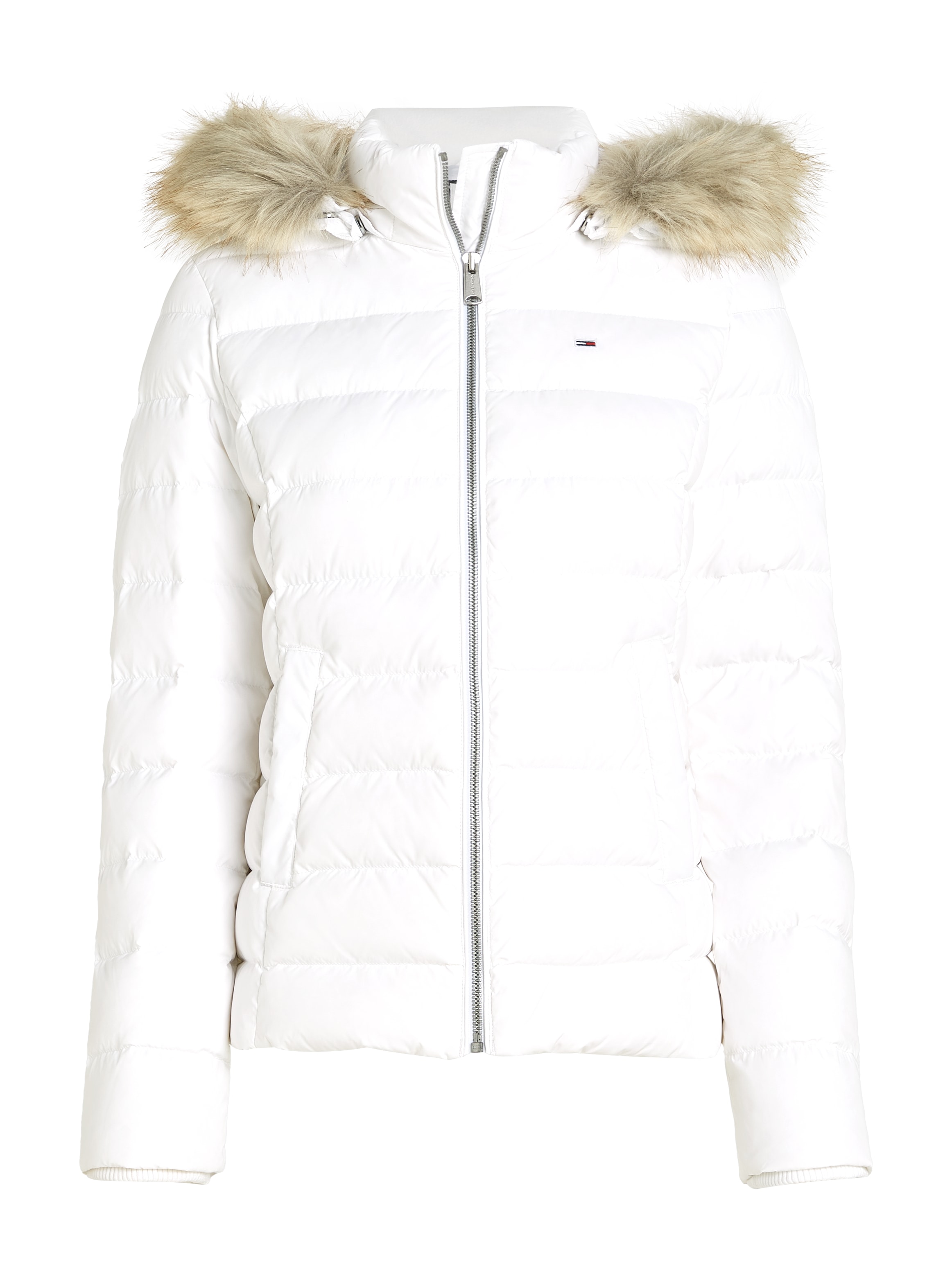 Tommy Jeans Steppjacke »TJW BASIC HOODED DOWN JACKET EXT«, mit Kapuze, mit Logostickerei