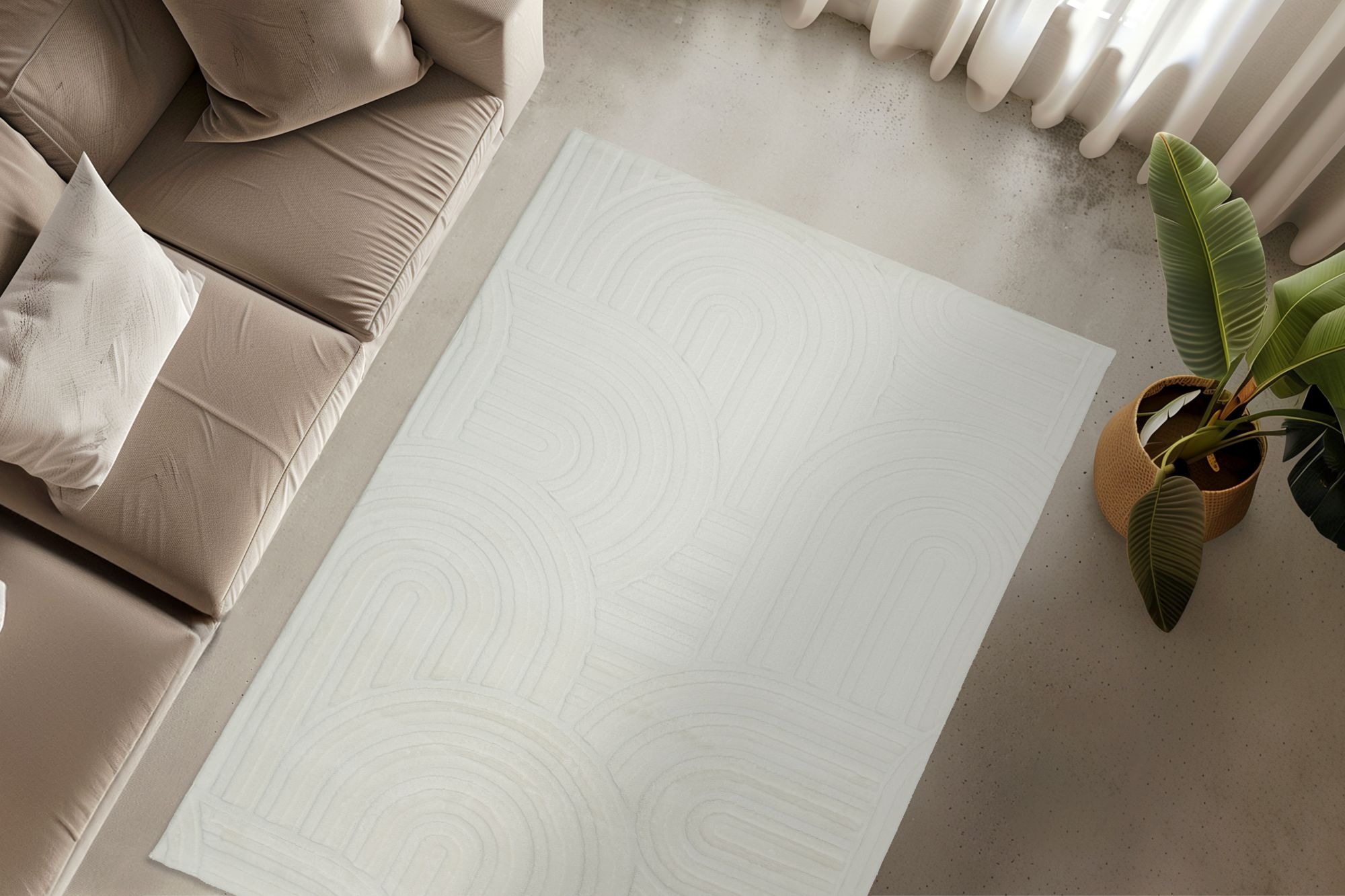 Obsession Tapis »Interstellar 501« Rectangulaire 25 mm Höhe couleurs unies, design moderne, effet haut-bas, salon