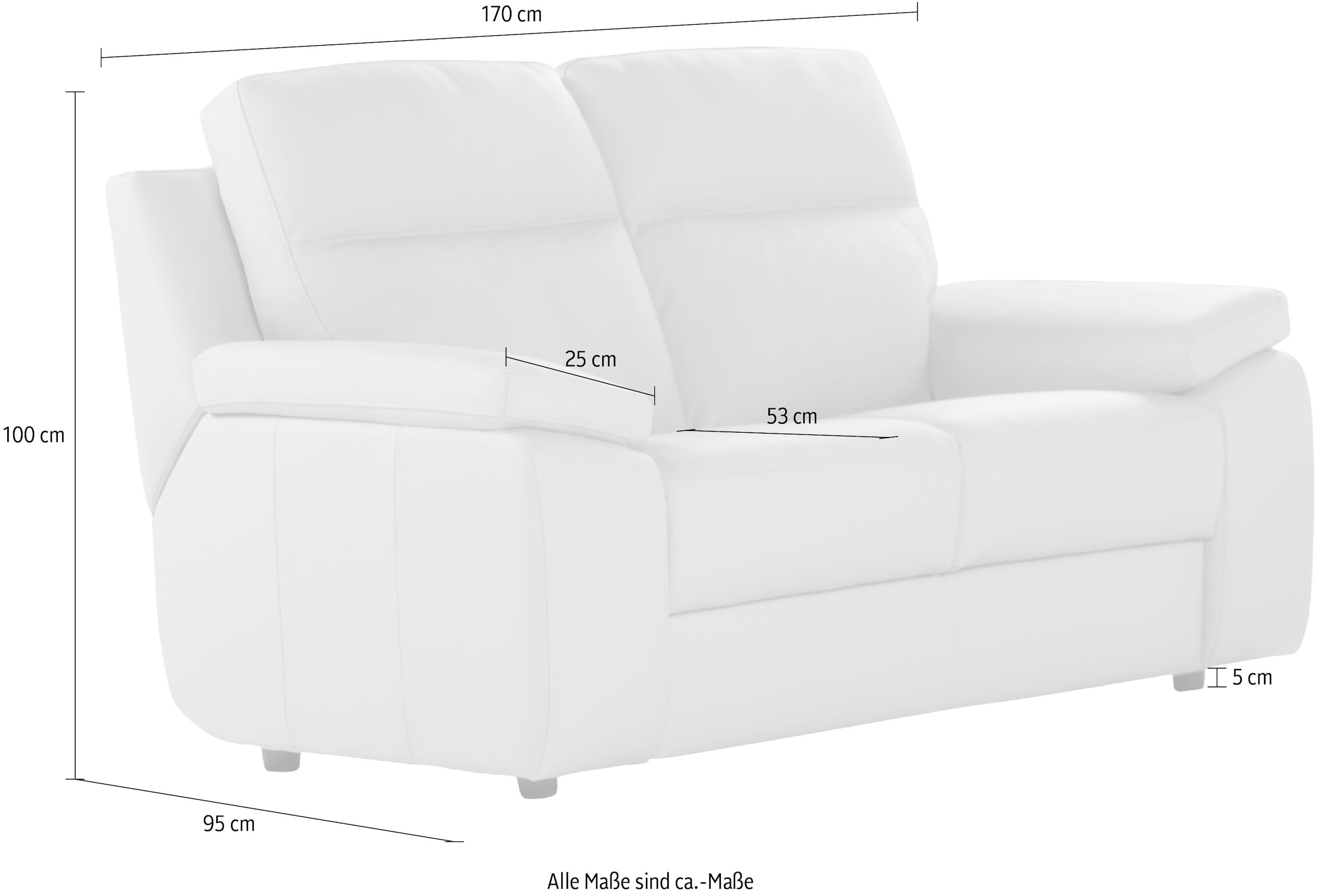 CALIA ITALIA 3-Sitzer »Primo, toller Sitzkomfort, italienisches Designsofa«, in Leder