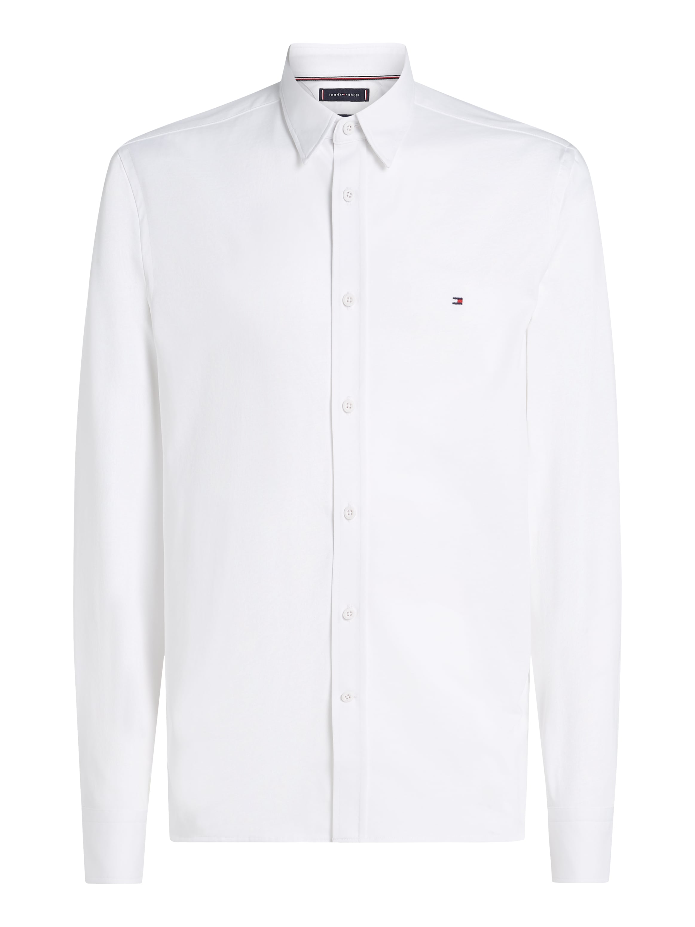 Tommy Hilfiger Businesshemd »PERFORMANCE KNIT SOLID Slim Fit SHIRT« mit Logostickerei