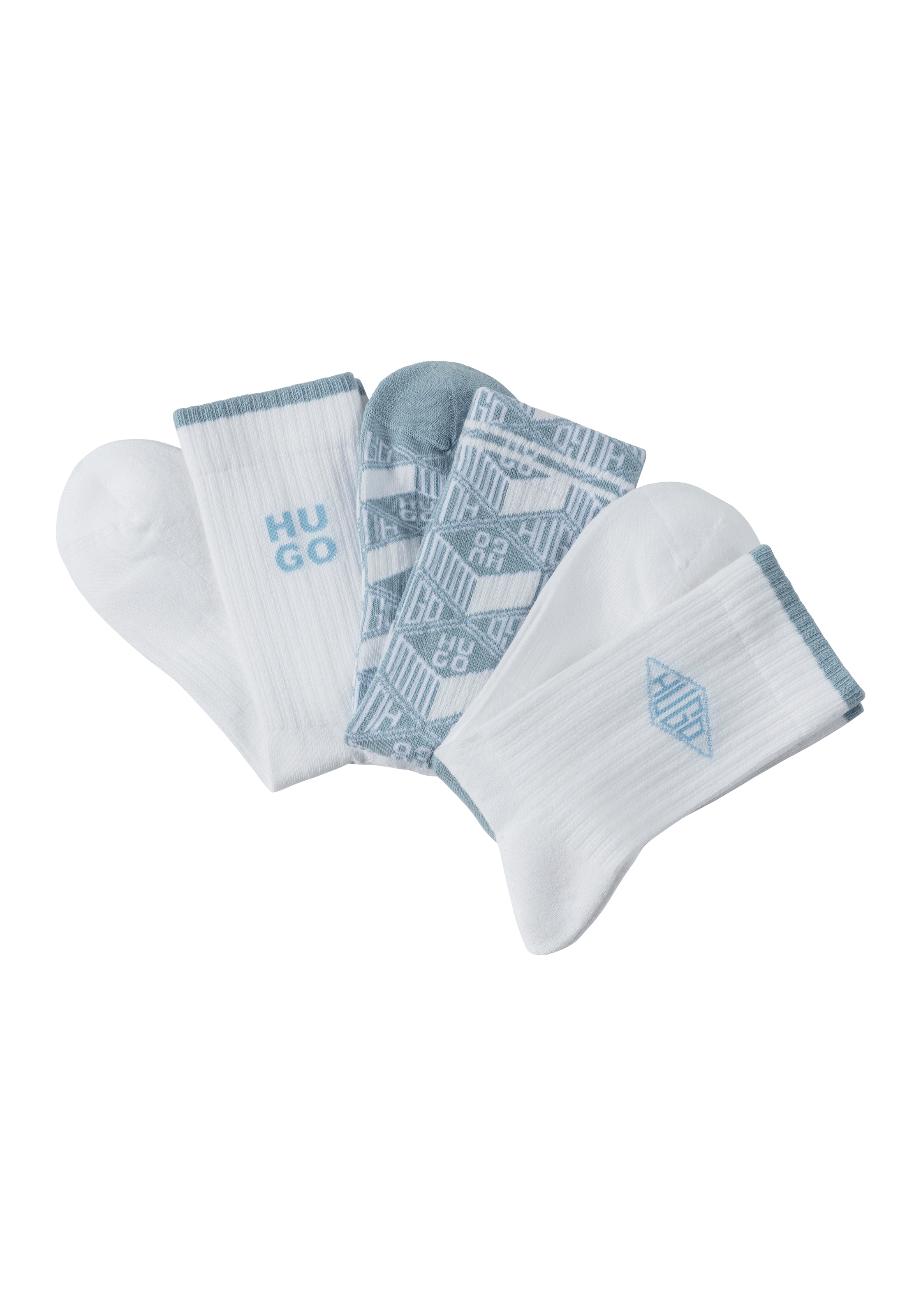 Image of HUGO Underwear Socken 3 Stk. tlg. mit kontrastfarbenen Logo