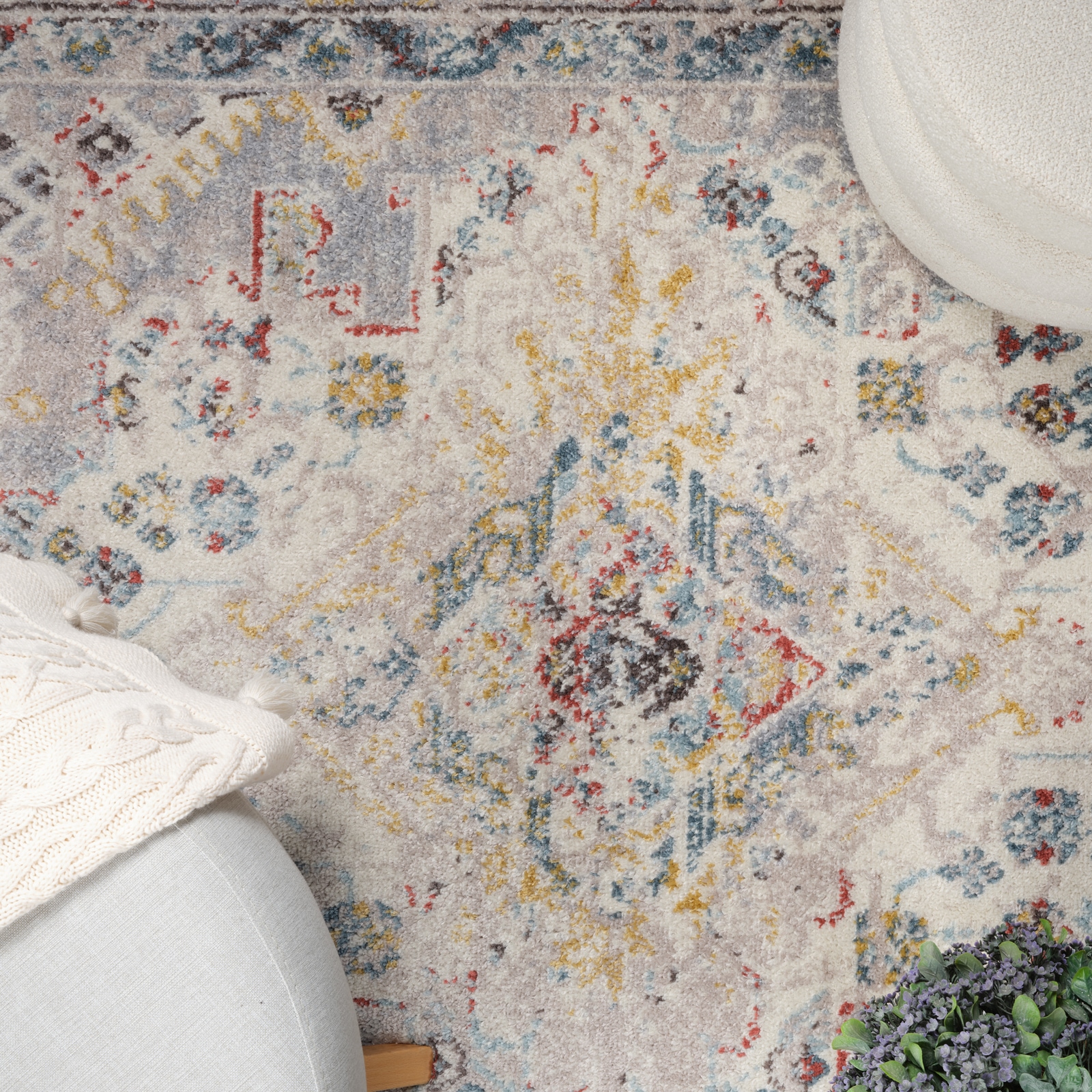 Livabliss Tapis »CASABLANCA« Rond 13 mm Höhe Vintage Orientteppich, Kurzflor Boho Wohnzimmerteppich, Läufer