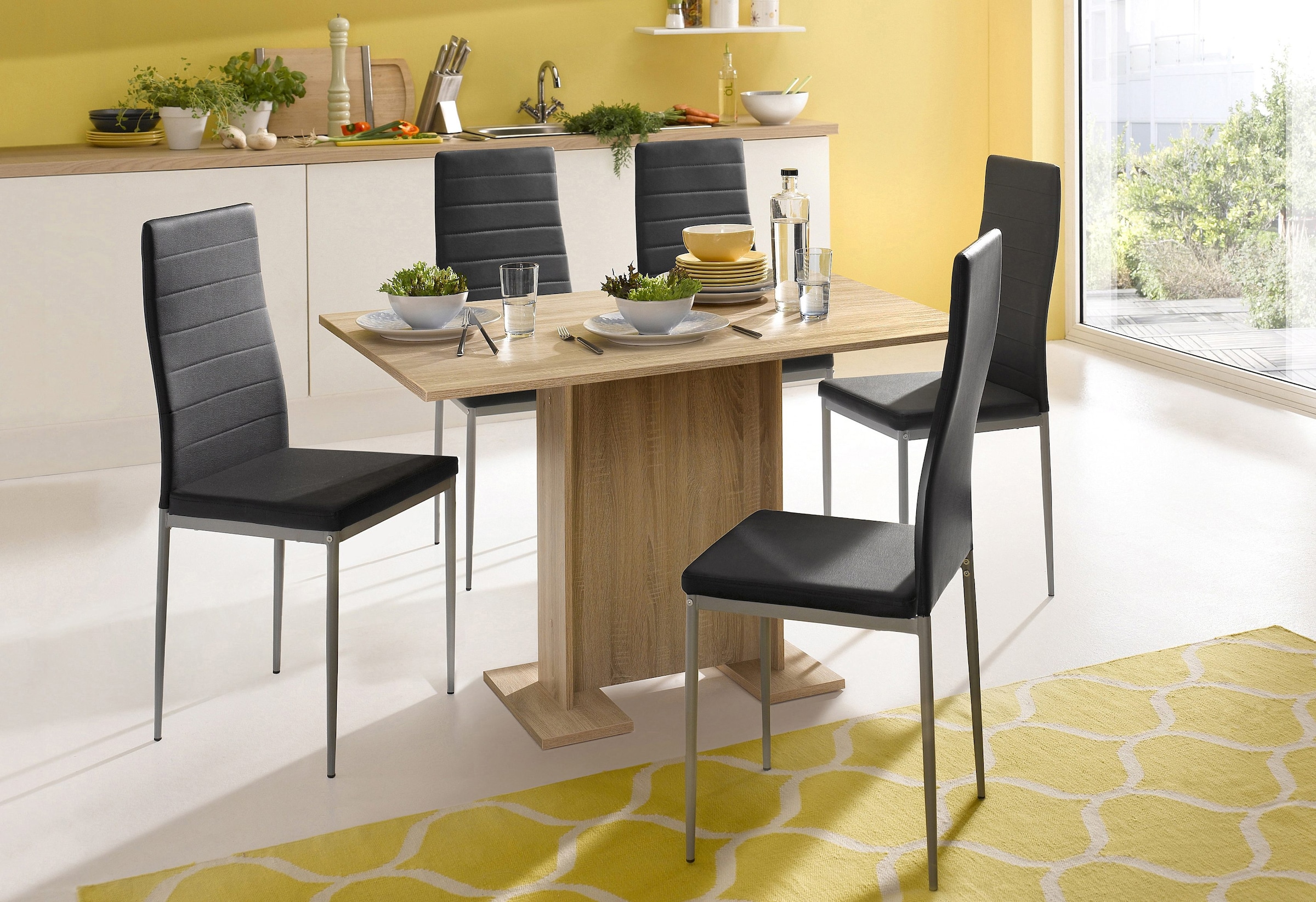 Home affaire Esszimmerstuhl »Pluto«, (Set), 4 St., Kunstleder, Bezug in Kunstleder