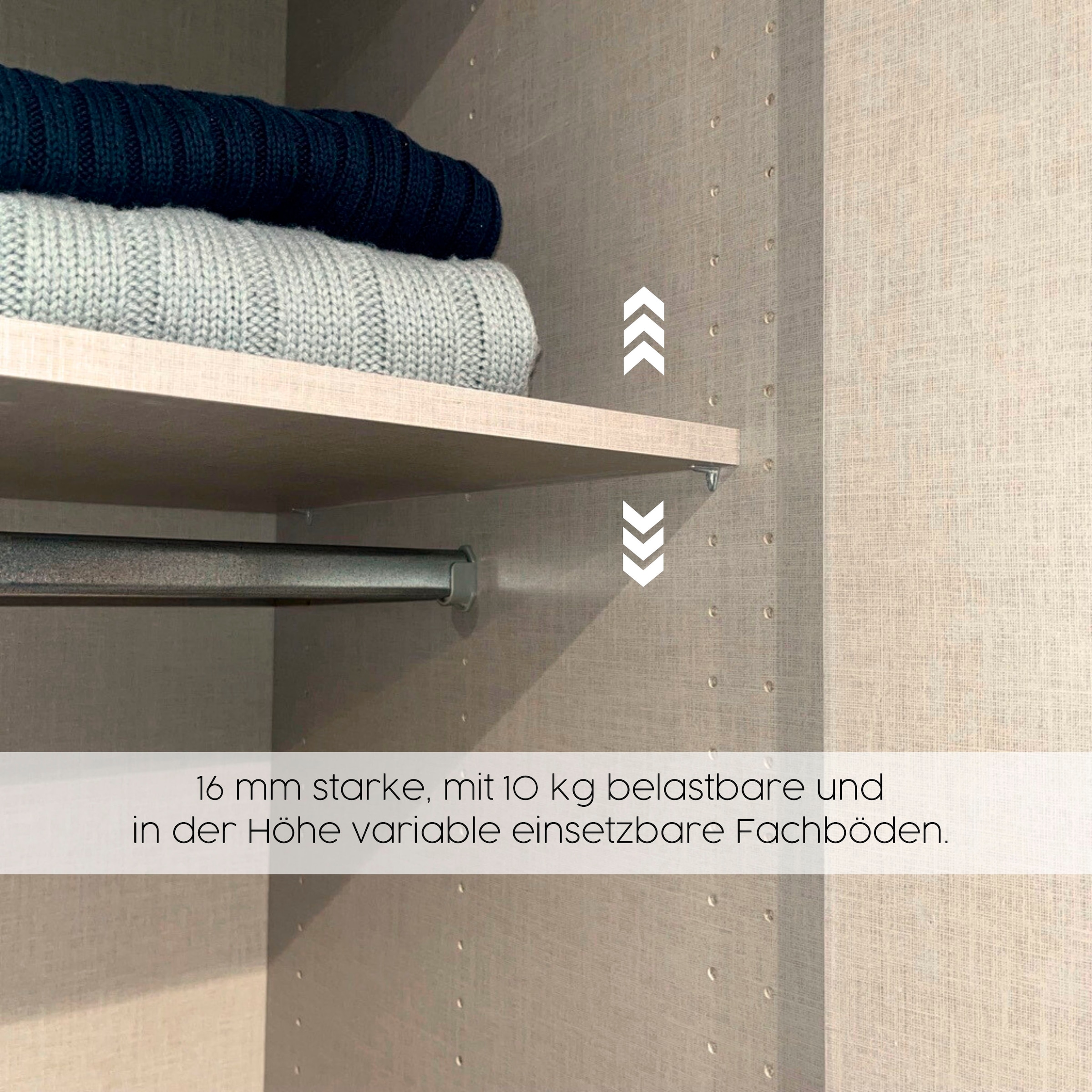 rauch Armoire à portes battantes »Kleiderschrank Schrank Garderobe COSTA in den Breiten 91/136/181 cm« En 3 configurations BASIC/CLASSIC/PREMIUM,  beaucoup d’espace, façade sans poignées et fonction push-to-open MADE IN GERMANY