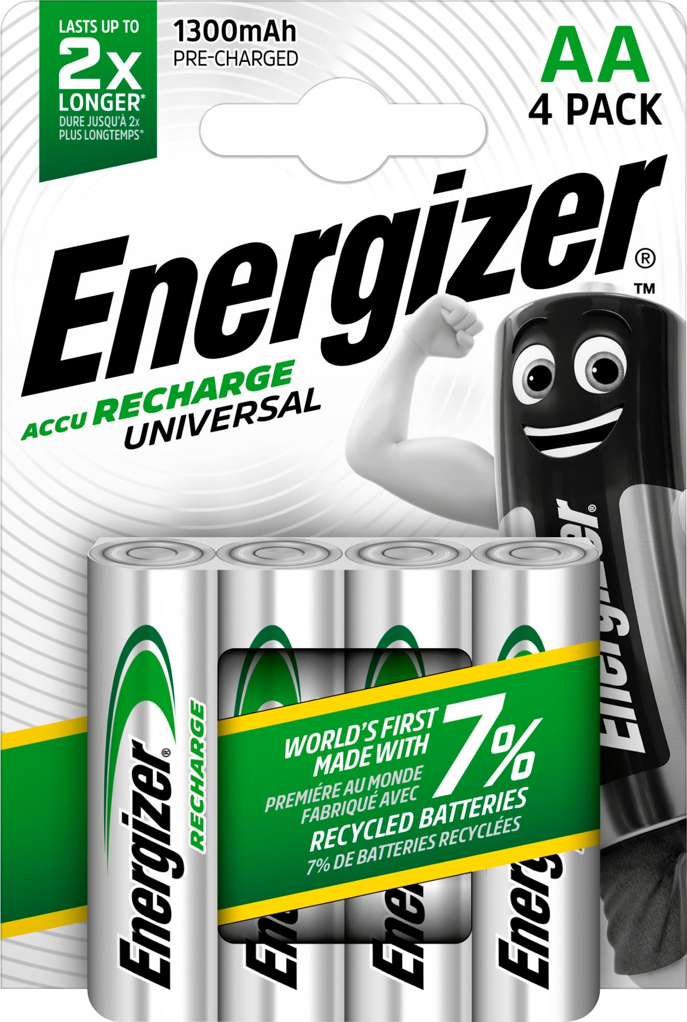 Image of Energizer Akku »NiMH Universal, Mignon (AA), 1300 mAh, vorgeladen 4 Stück«, Mignon, AA bei Ackermann Versand Schweiz