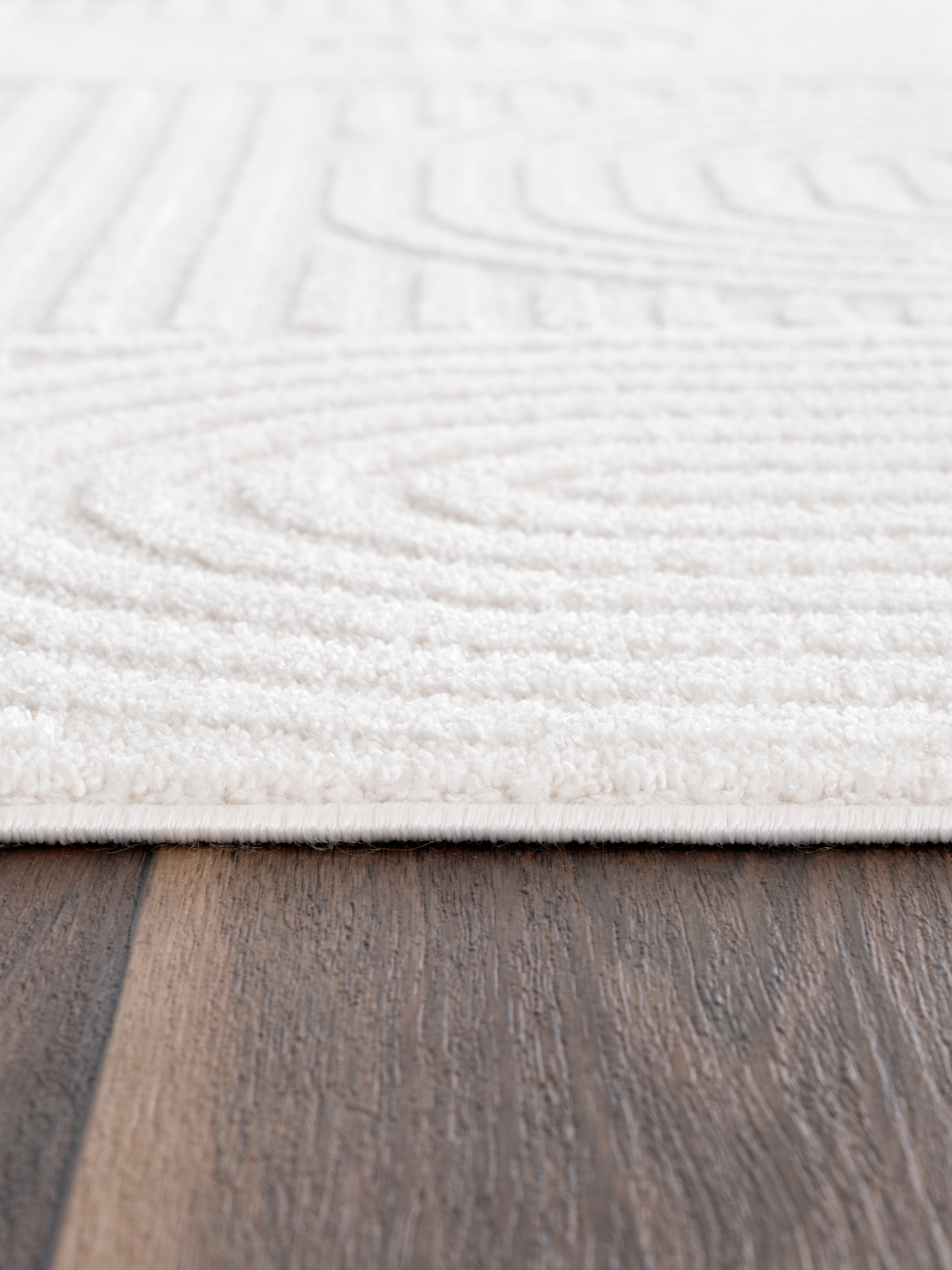GOODproduct Teppich »Jonnis, mit Fransen, Boho-Design, Scandi, Designteppich« rechteckig 9 mm Höhe Hoch-Tief, 3D Optik, skandinavischer Stil, Wohnzimmer, Schlafzimmer