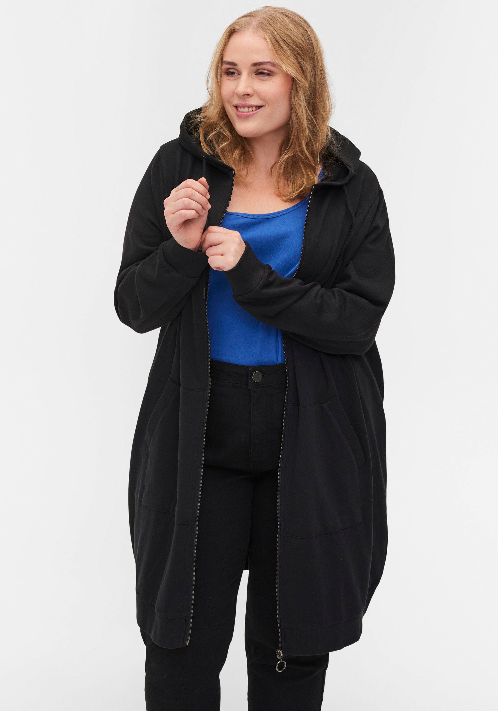 Image of Zizzi Sweatjacke, mit Reissverschluss bei Ackermann Versand Schweiz